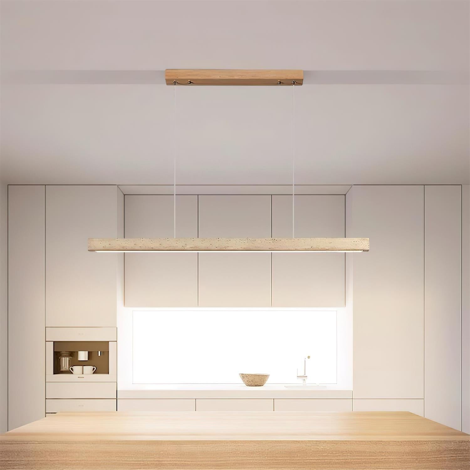 Delya Linear Travertine Pendant Lamp - Letslighting