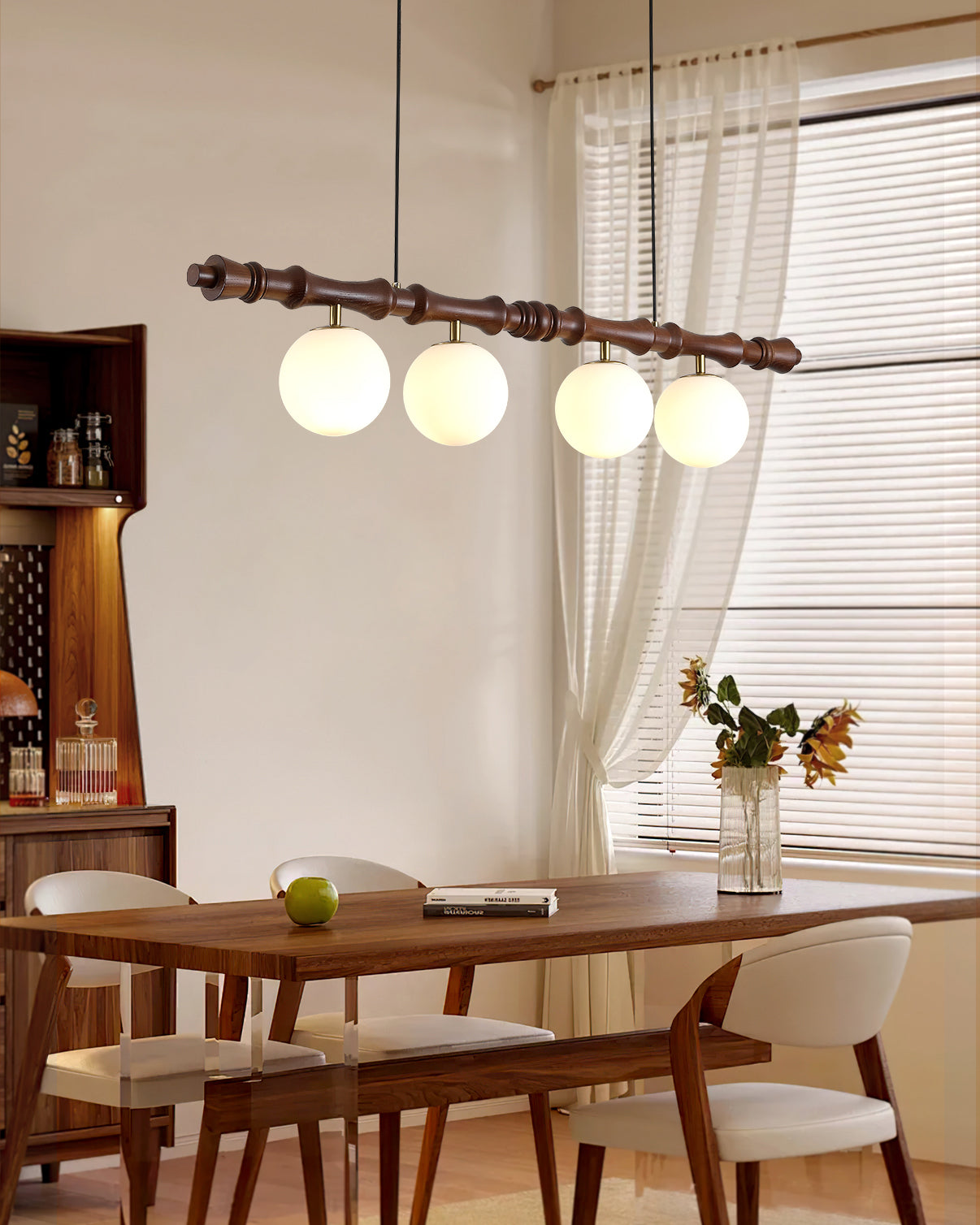 Bivio Pendelleuchte Holz Kugel Lineare Kronleuchter-Letslighting