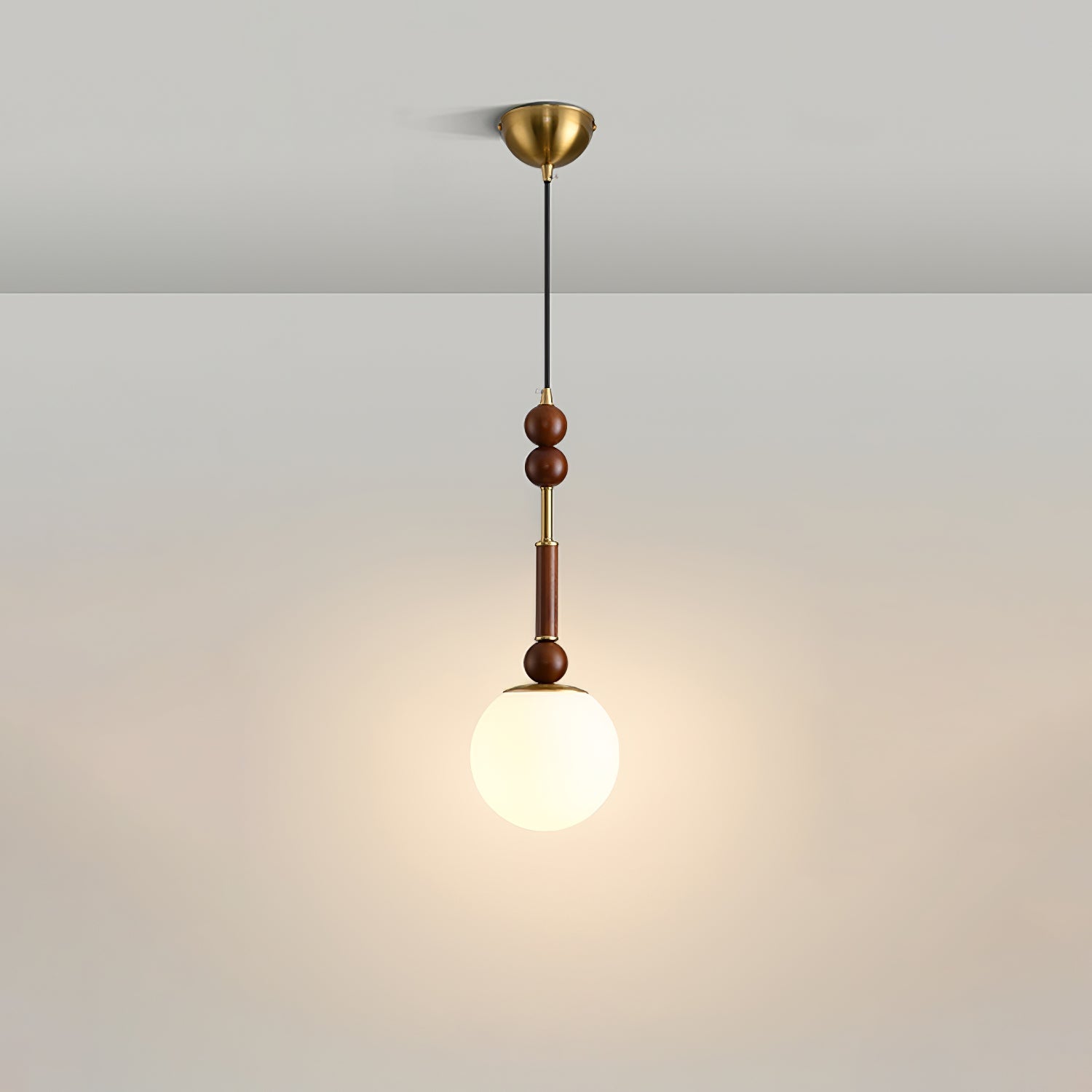 Halo Bernstein Glanz Vintage Holz Pendelleuchte-Letslighting