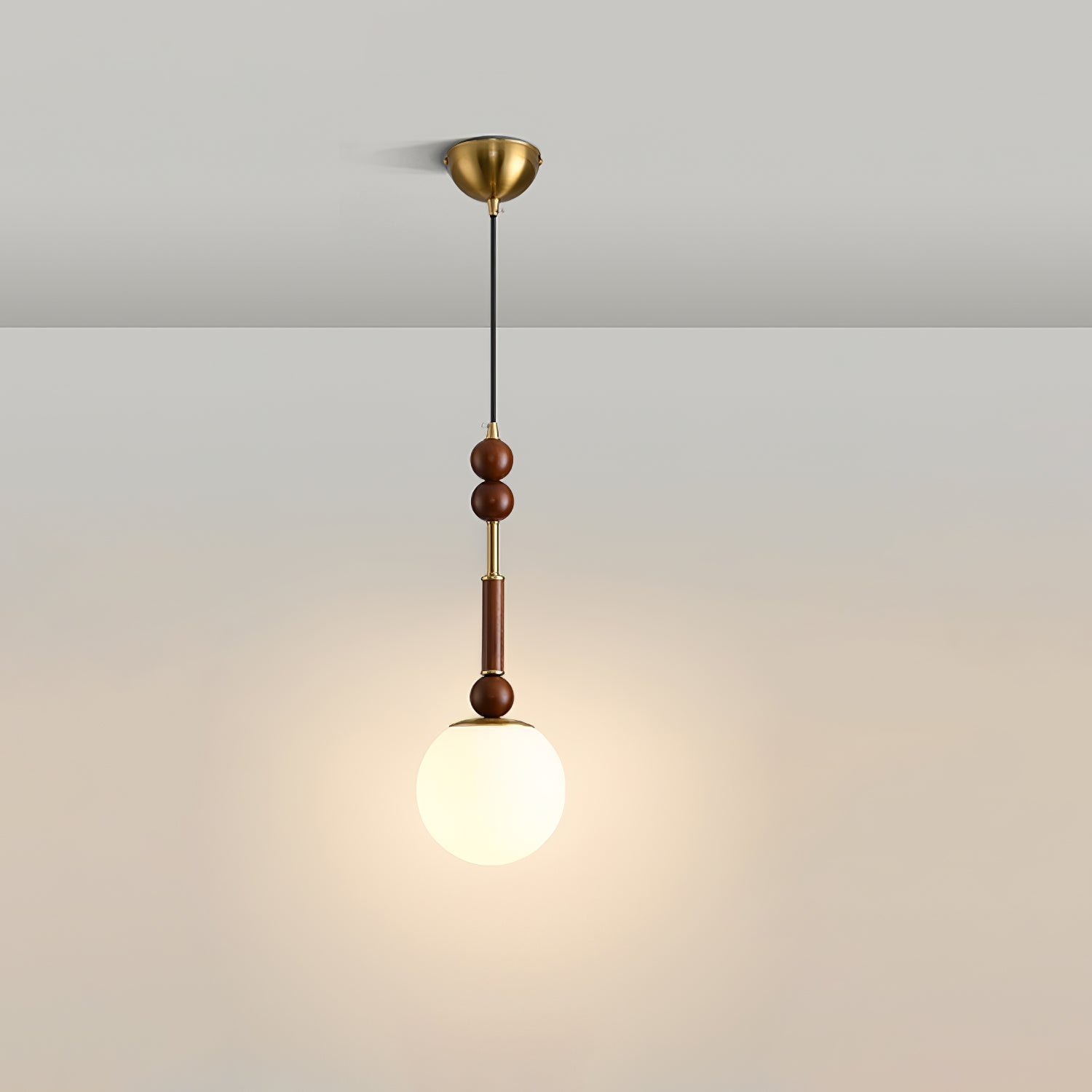 Halo Bernstein Glanz Vintage Holz Pendelleuchte-Letslighting