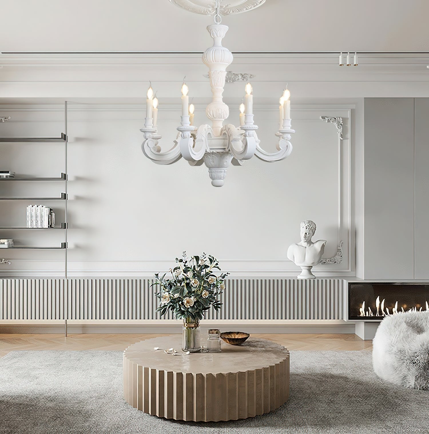 Olrinila Römischer Vintage-Holz-Kronleuchter-Letslighting