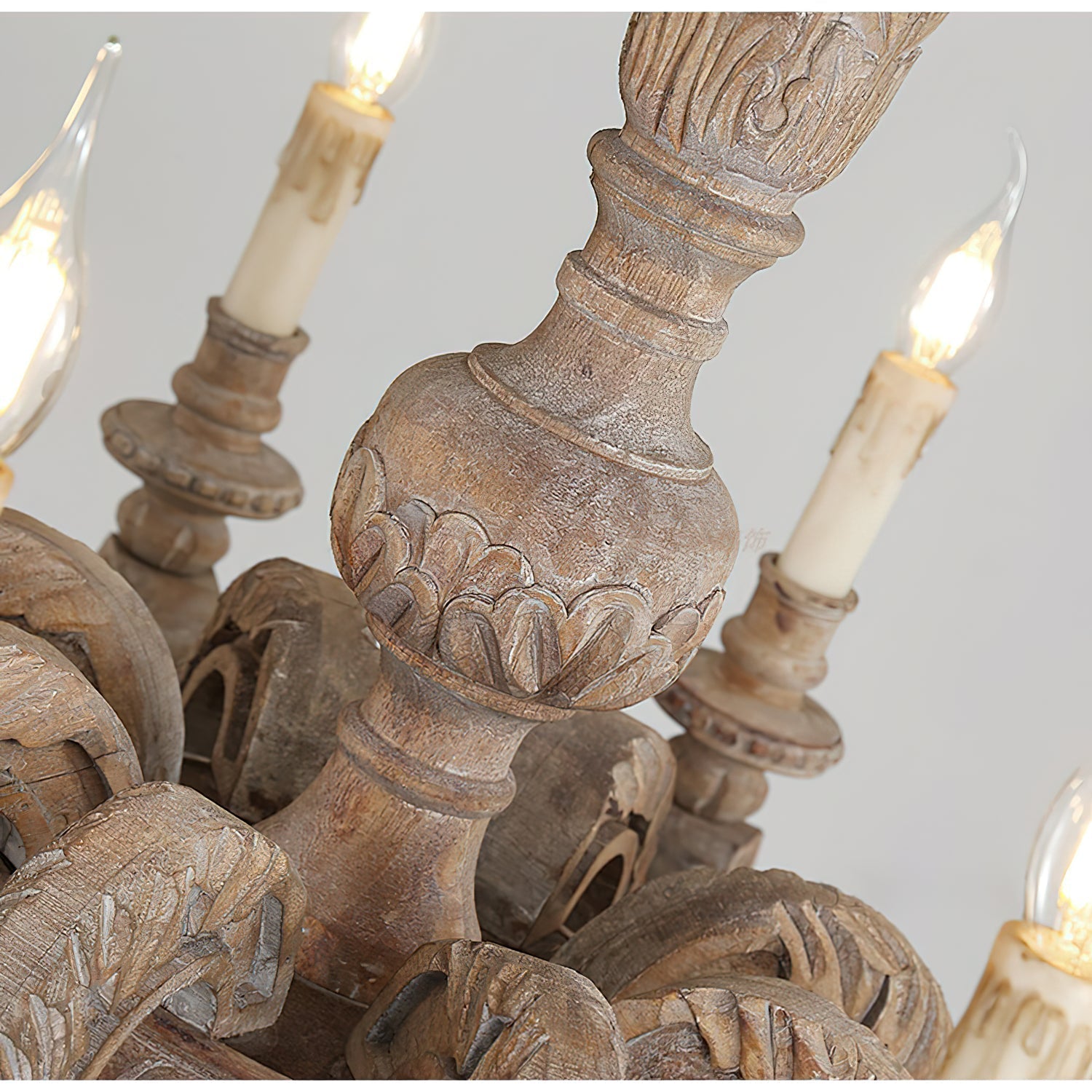 Olrinila Römischer Vintage-Holz-Kronleuchter-Letslighting