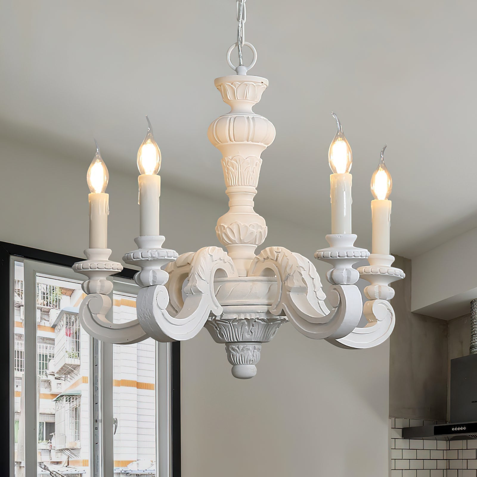 Olrinila Römischer Vintage-Holz-Kronleuchter-Letslighting