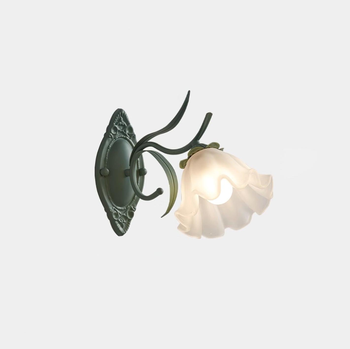 Tyler Vintage Wandleuchte aus Glas mit Blumenmuster-Letslighting
