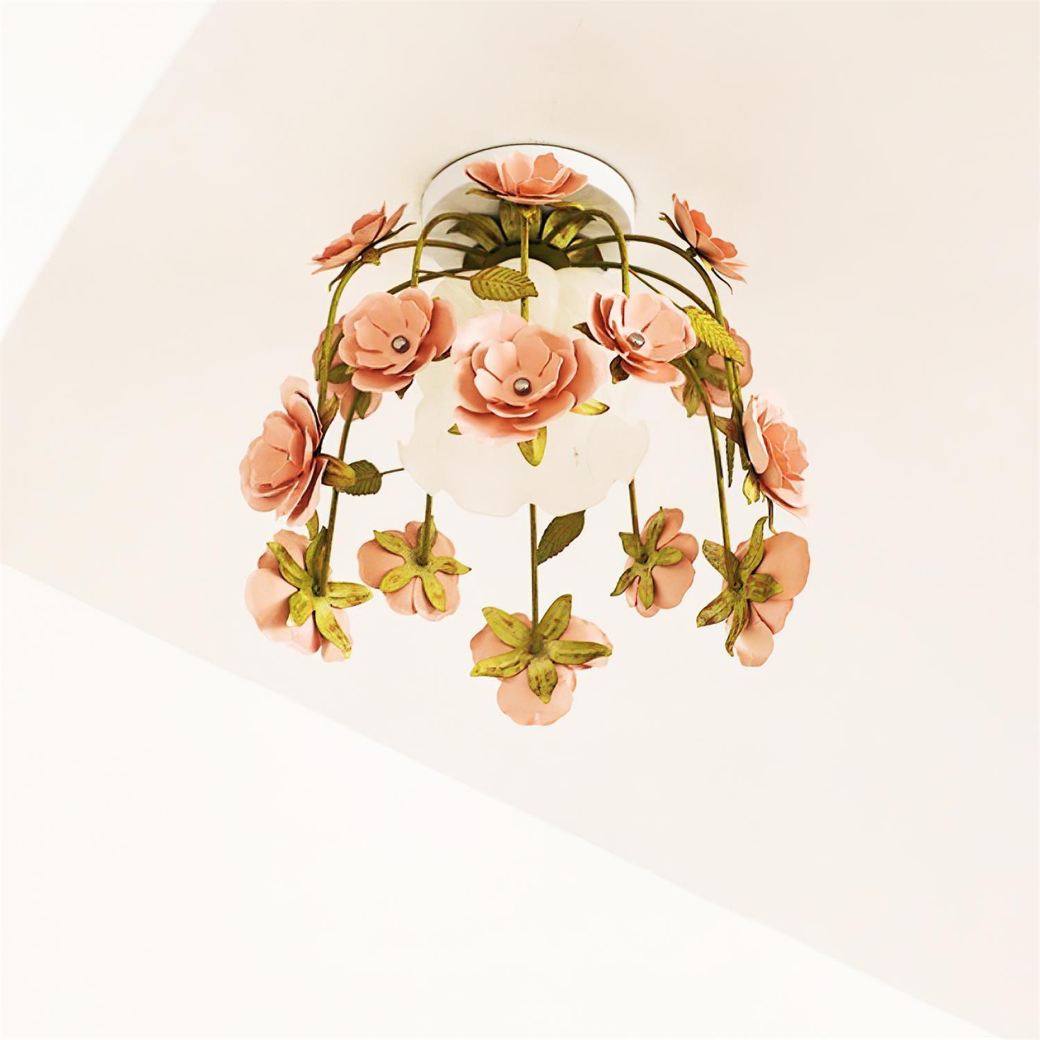 Deckenleuchte Metall Baldachin Blume Blüte Romantisch-Letslighting