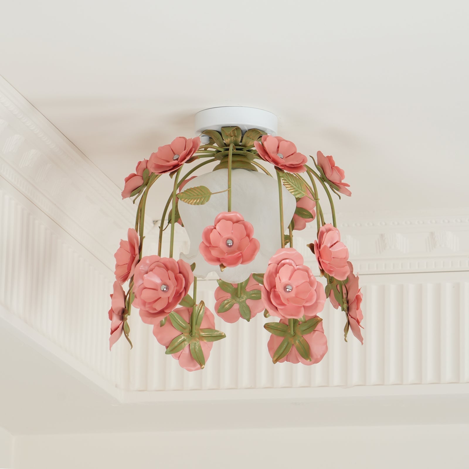 Deckenleuchte Metall Baldachin Blume Blüte Romantisch-Letslighting