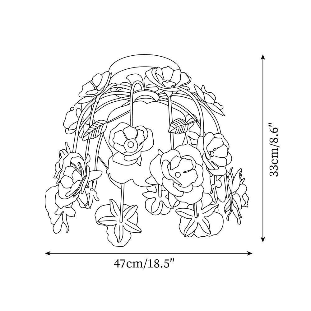 Deckenleuchte Metall Baldachin Blume Blüte Romantisch-Letslighting