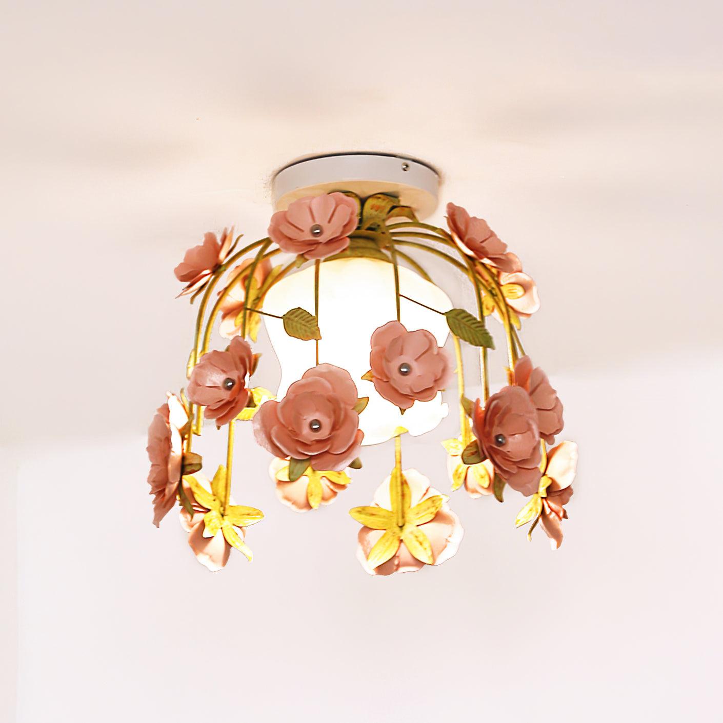 Deckenleuchte Metall Baldachin Blume Blüte Romantisch-Letslighting