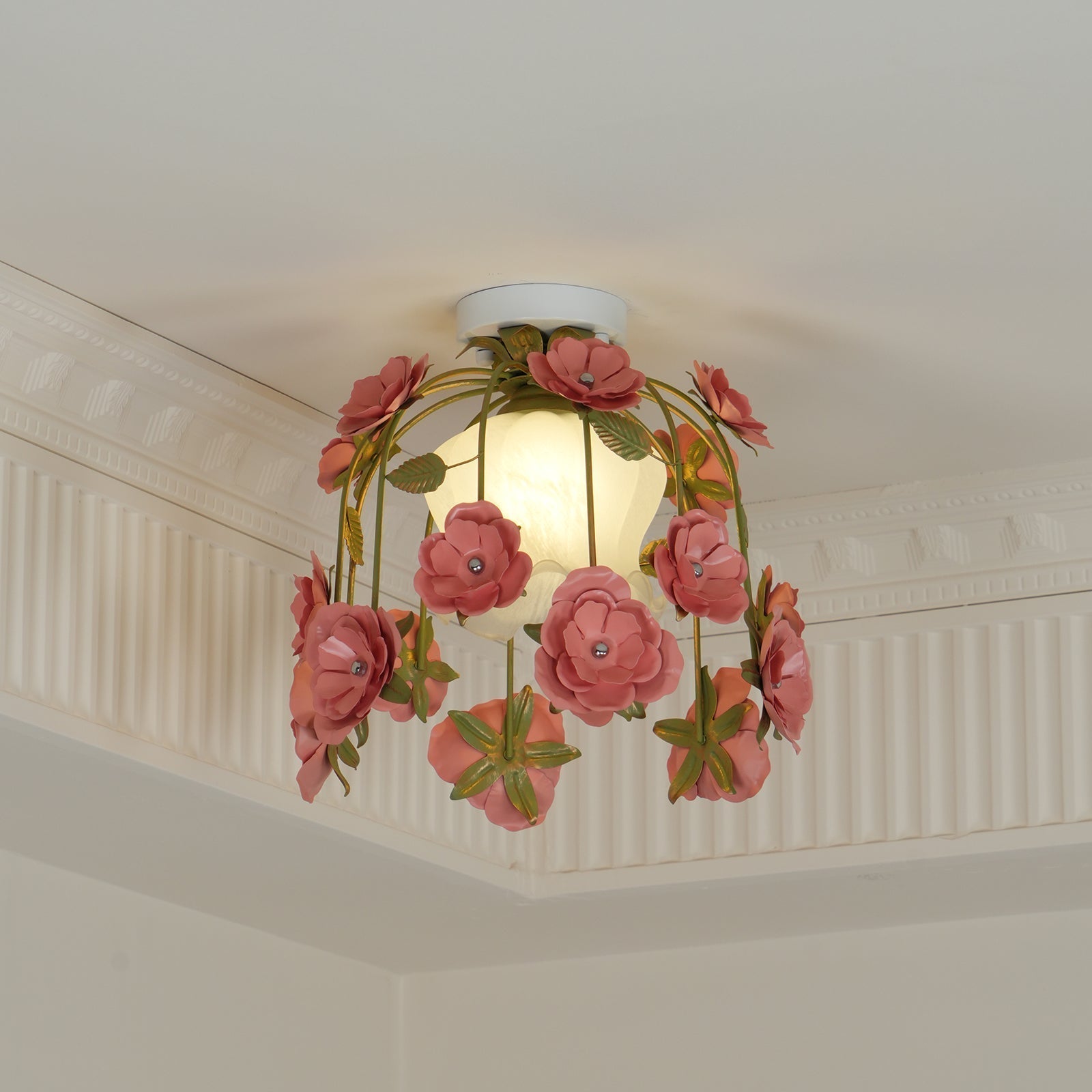 Deckenleuchte Metall Baldachin Blume Blüte Romantisch-Letslighting