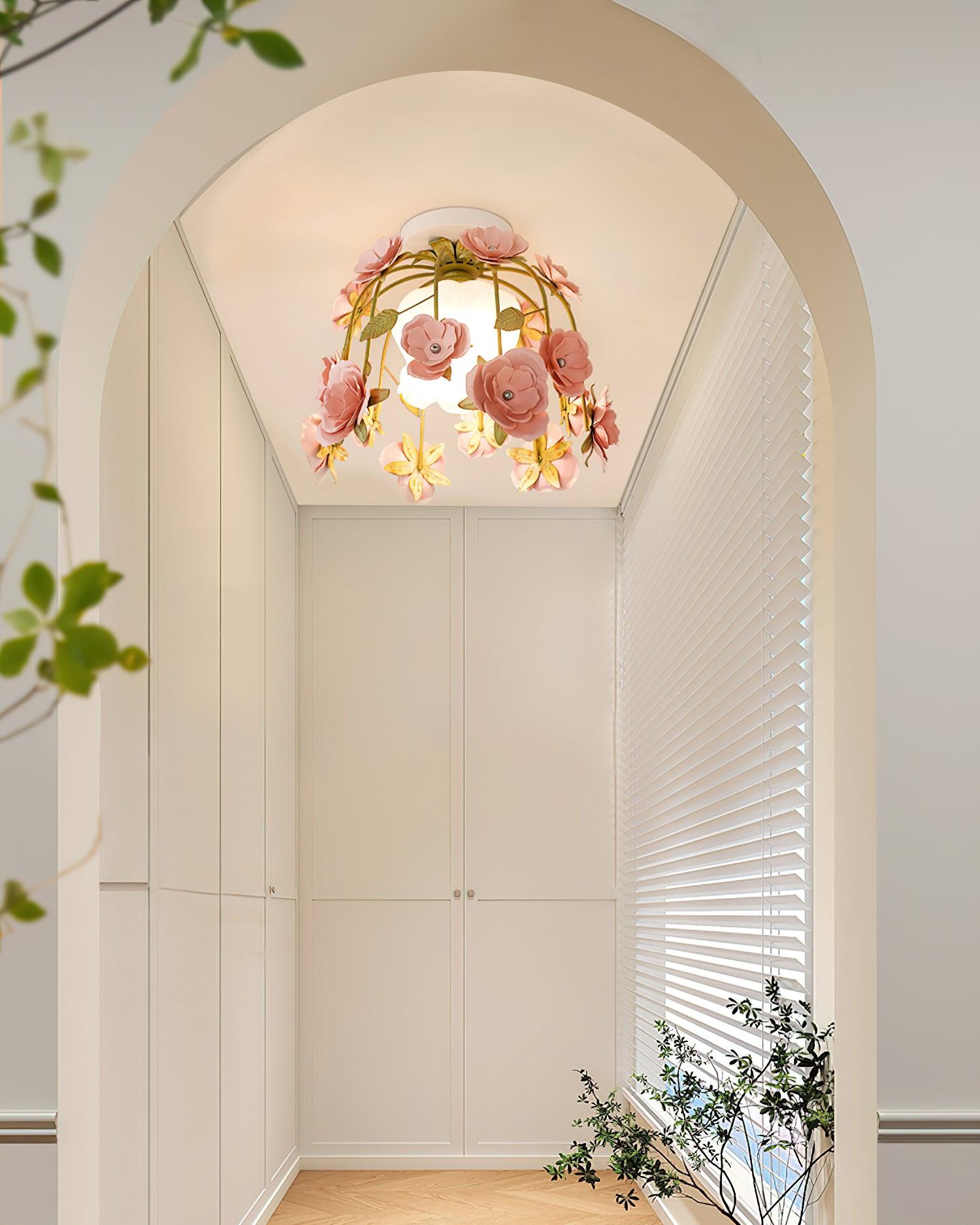 Deckenleuchte Metall Baldachin Blume Blüte Romantisch-Letslighting