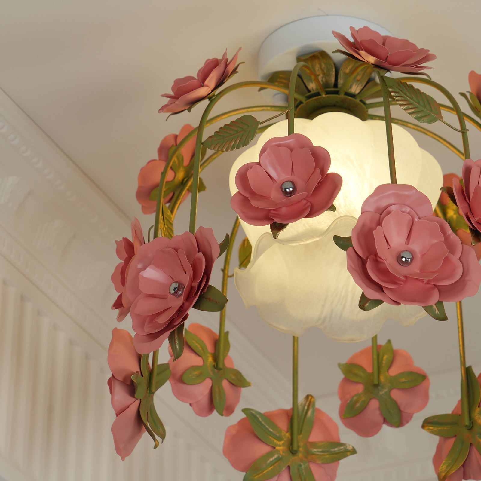 Deckenleuchte Metall Baldachin Blume Blüte Romantisch-Letslighting
