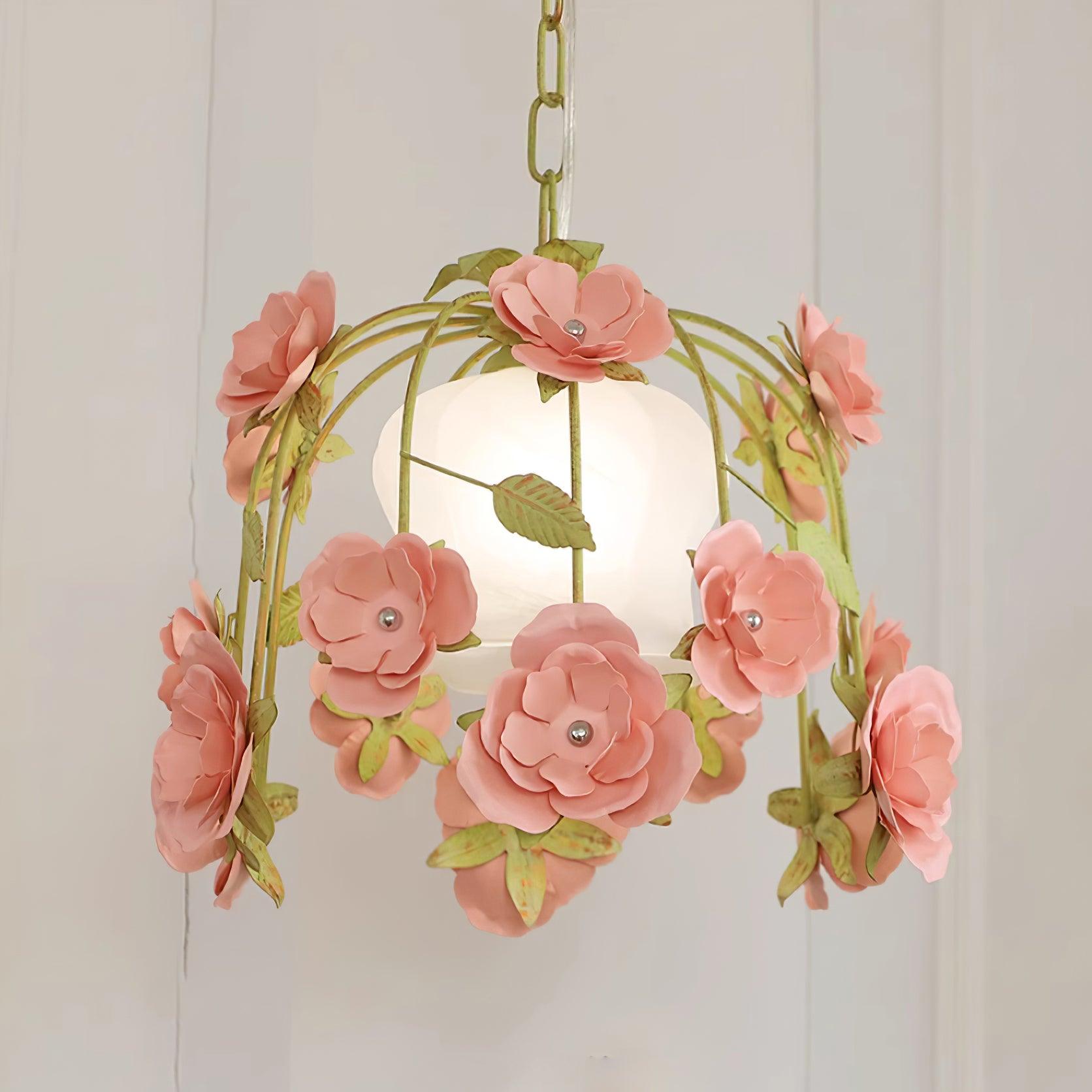 Bellova Kronleuchter Romantische Rosa Blume-Letslighting