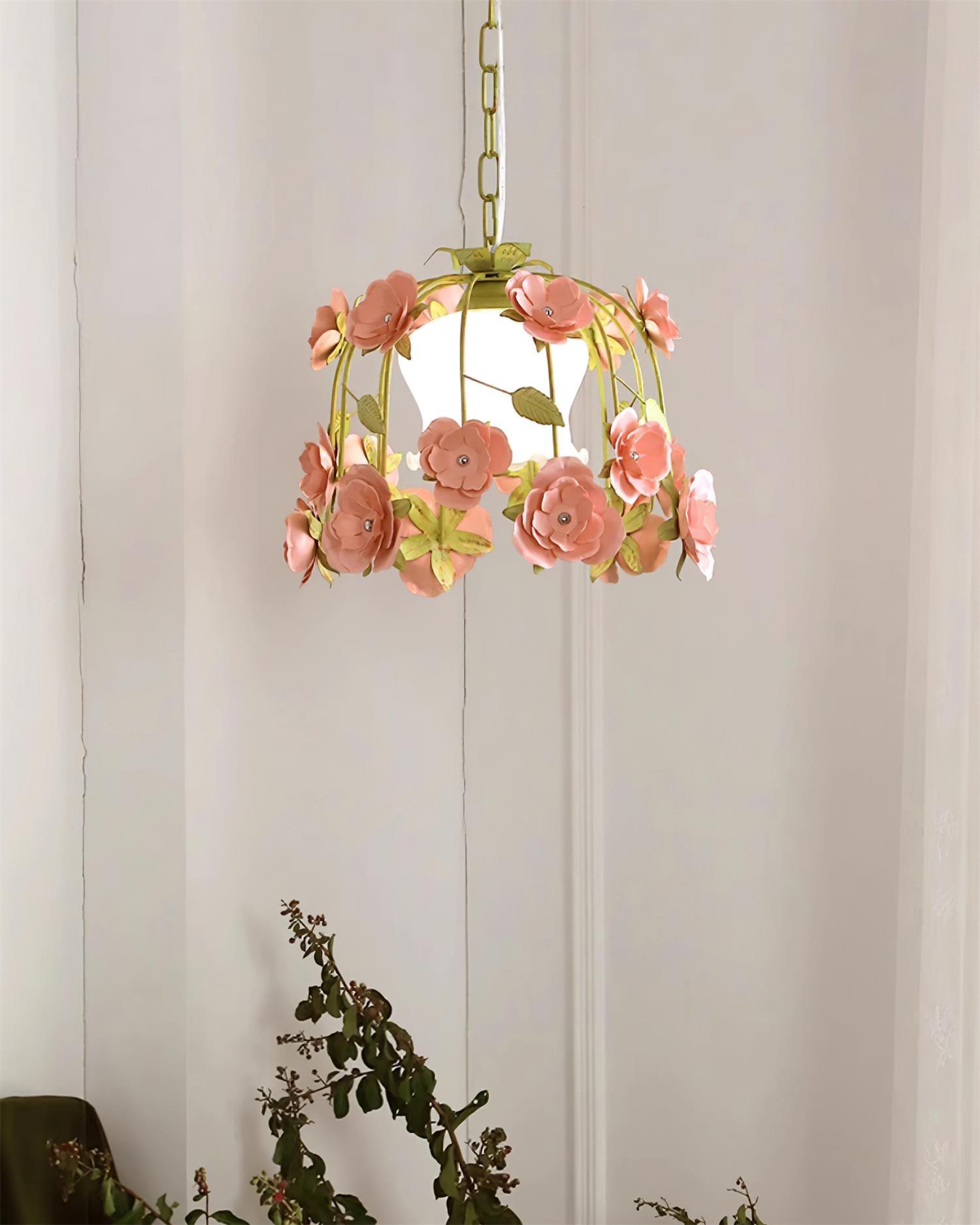 Bellova Kronleuchter Romantische Rosa Blume-Letslighting