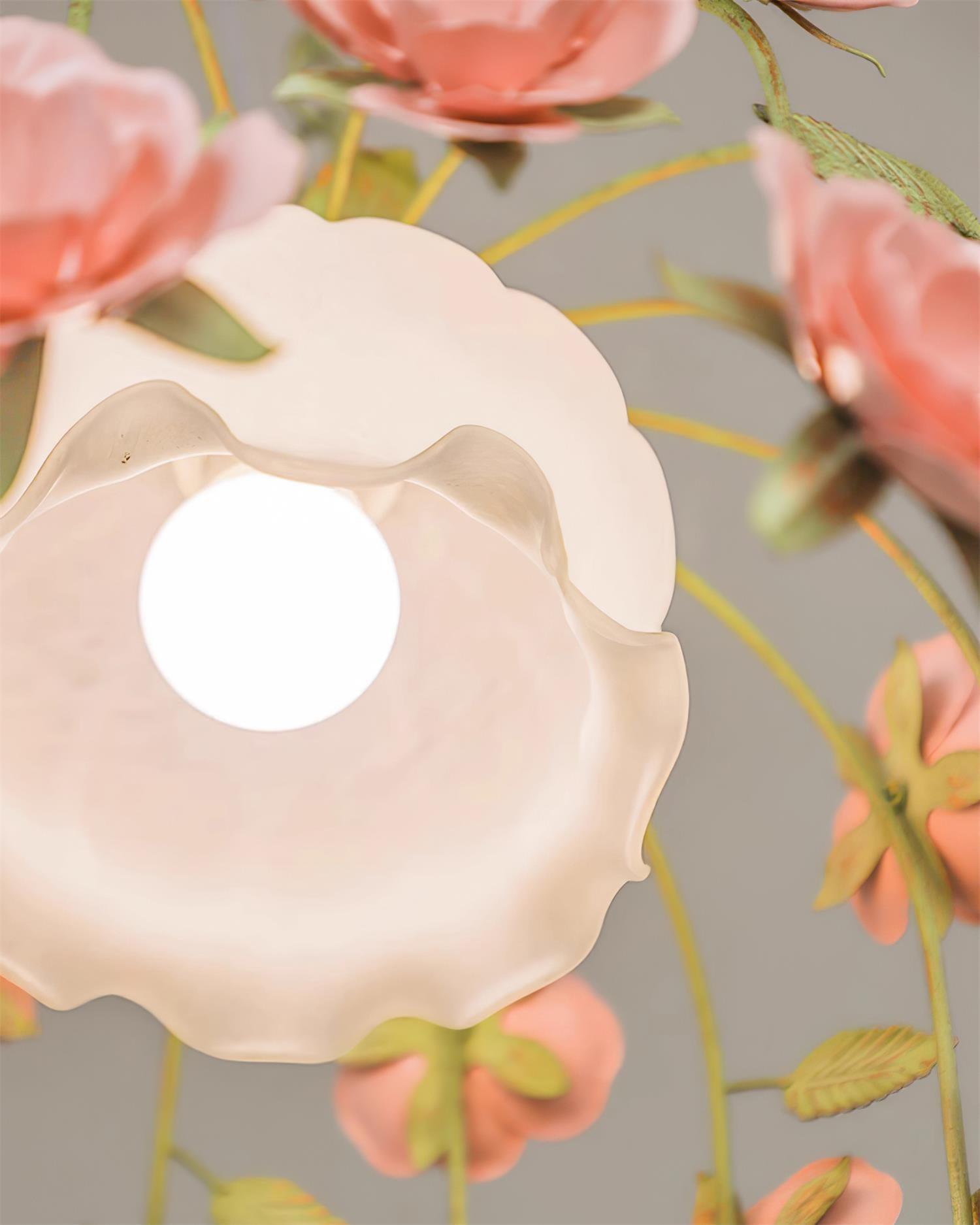 Bellova Kronleuchter Romantische Rosa Blume-Letslighting