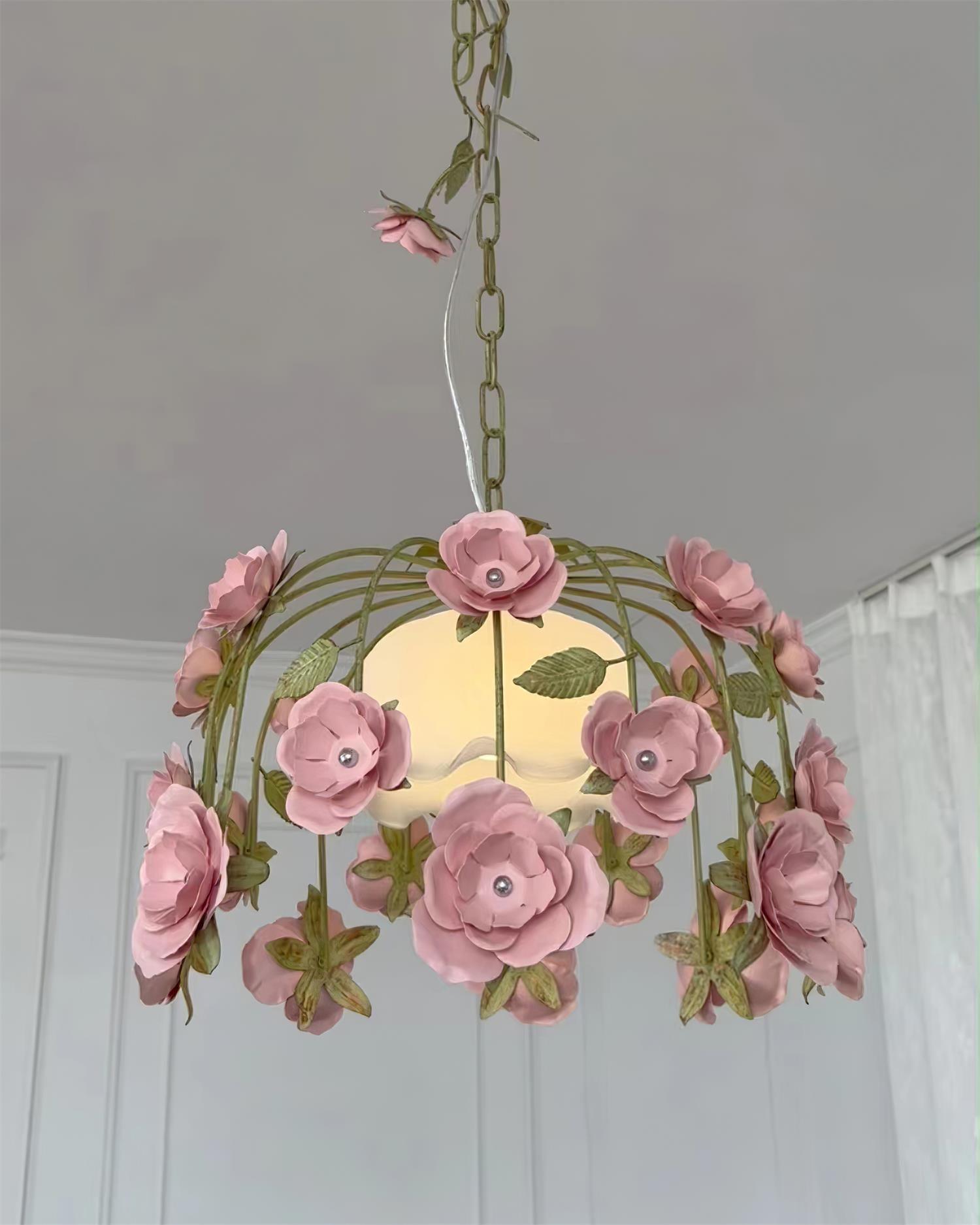 Bellova Kronleuchter Romantische Rosa Blume-Letslighting