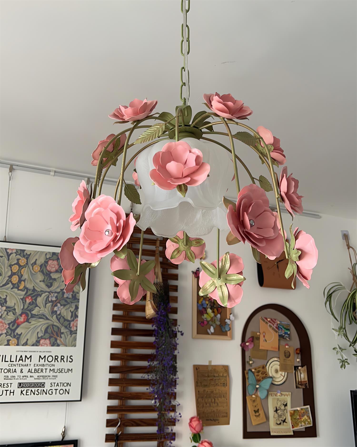 Bellova Kronleuchter Romantische Rosa Blume-Letslighting