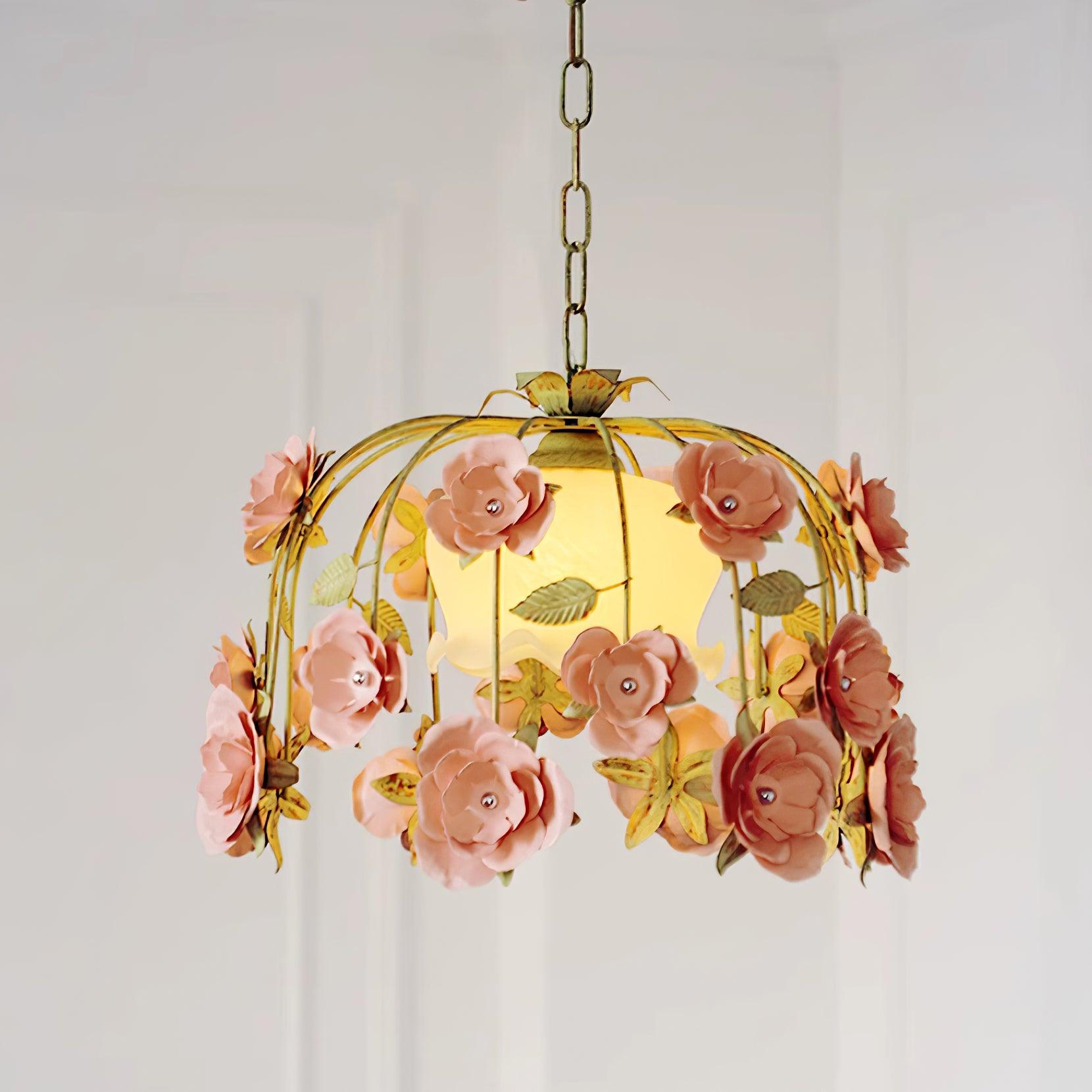 Bellova Kronleuchter Romantische Rosa Blume-Letslighting