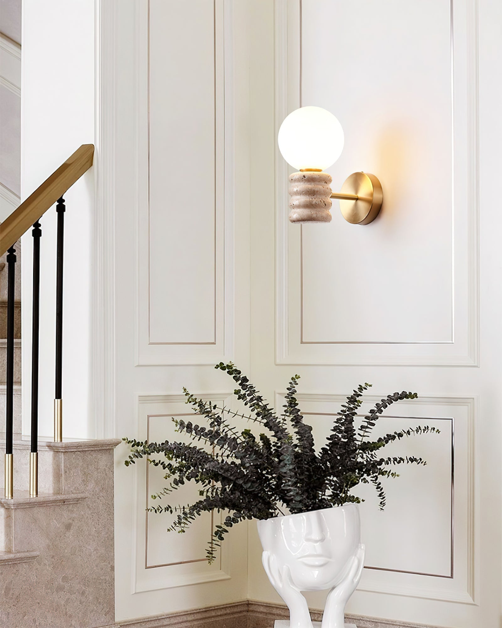 Zevelara Stacked Travertine Wall Light - Neutralighting