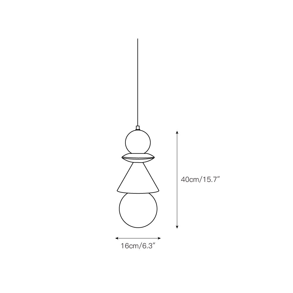 Aphais Rook Wooden Glass Pendant Lamp-Letslighting