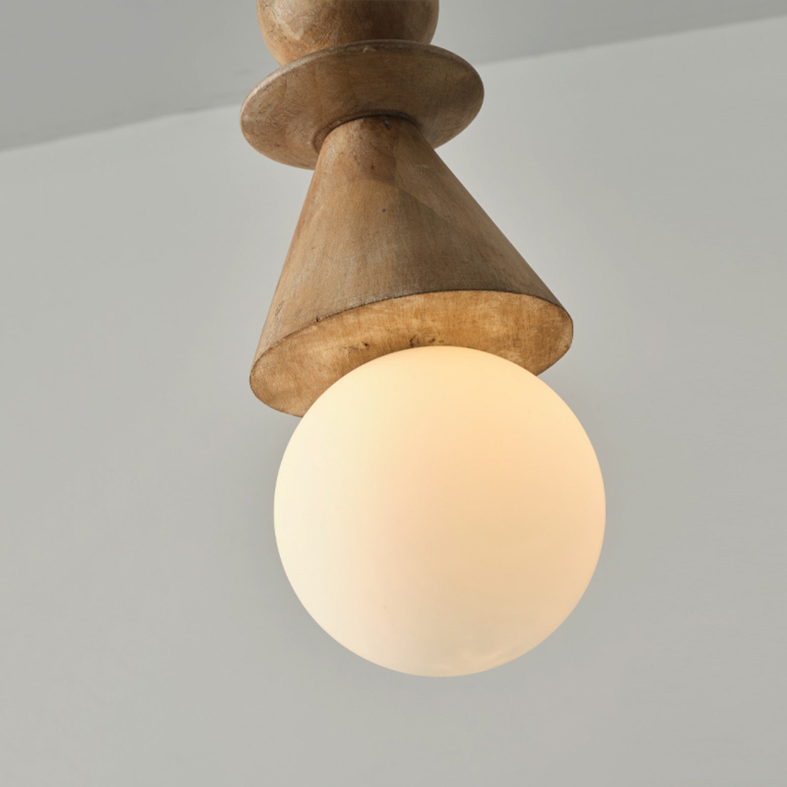 Aphais Rook Wooden Glass Pendant Lamp-Letslighting