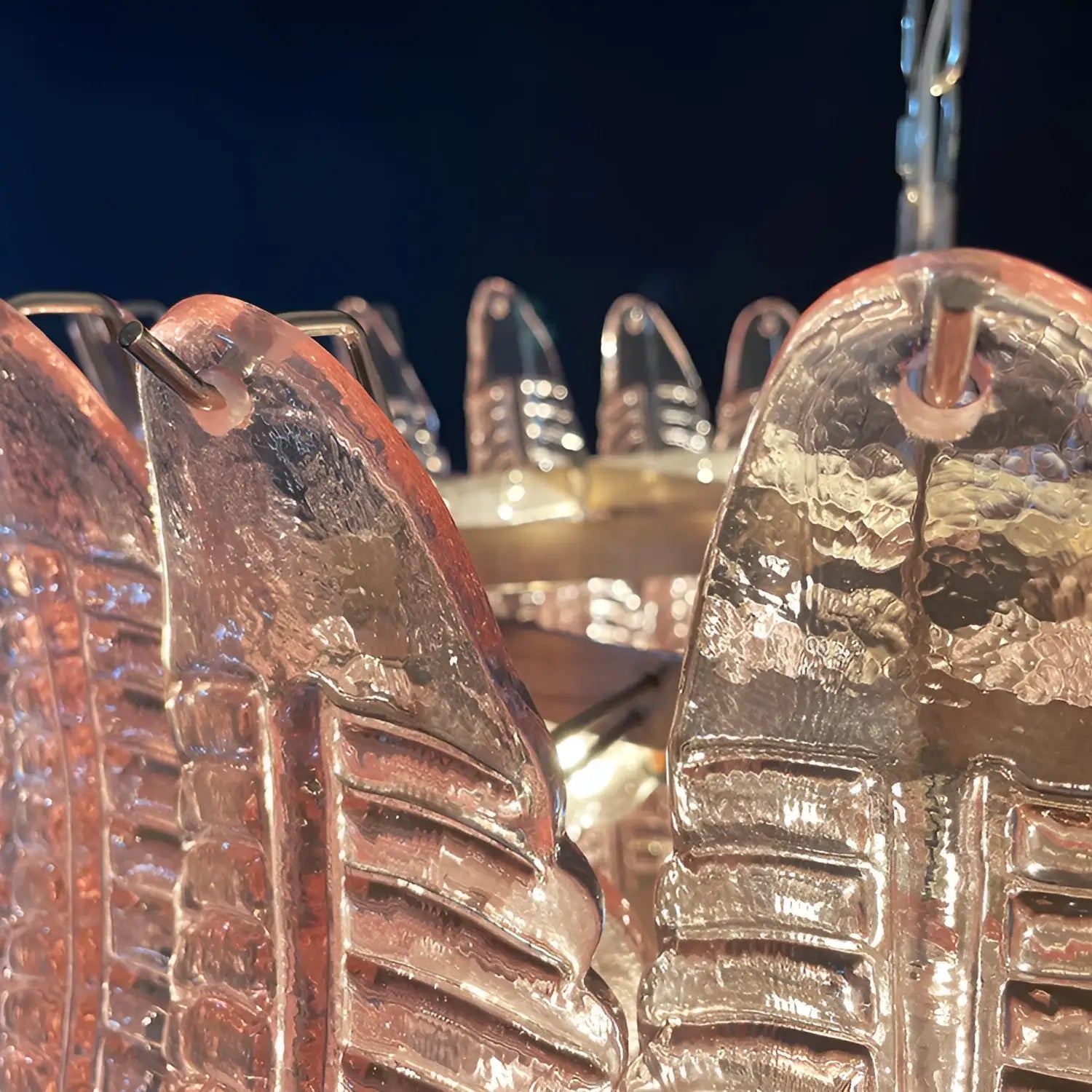 Aurora Chandelier Pink Murano Glass Leaves Cascading Romantic - Neutralighting