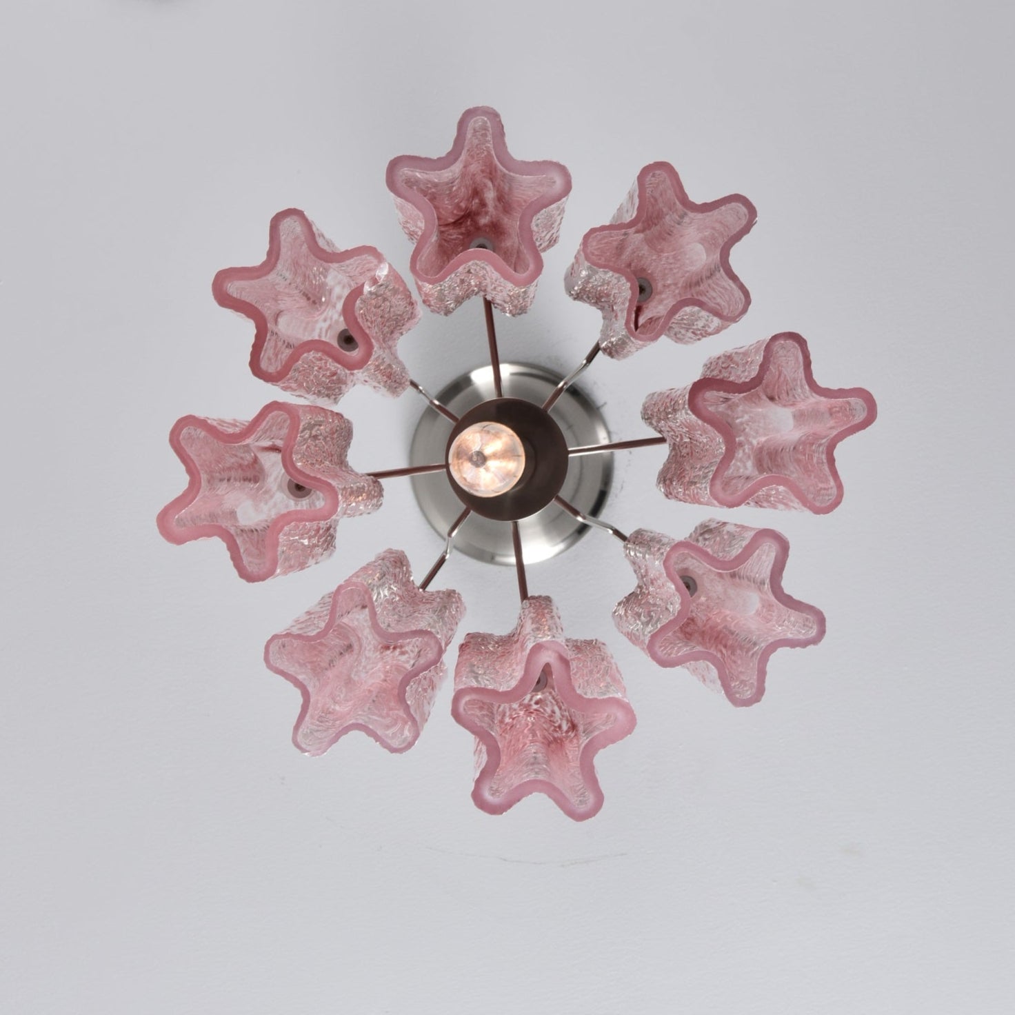 Aurora Chandelier Pink Gradient Murano Glass - Neutralighting