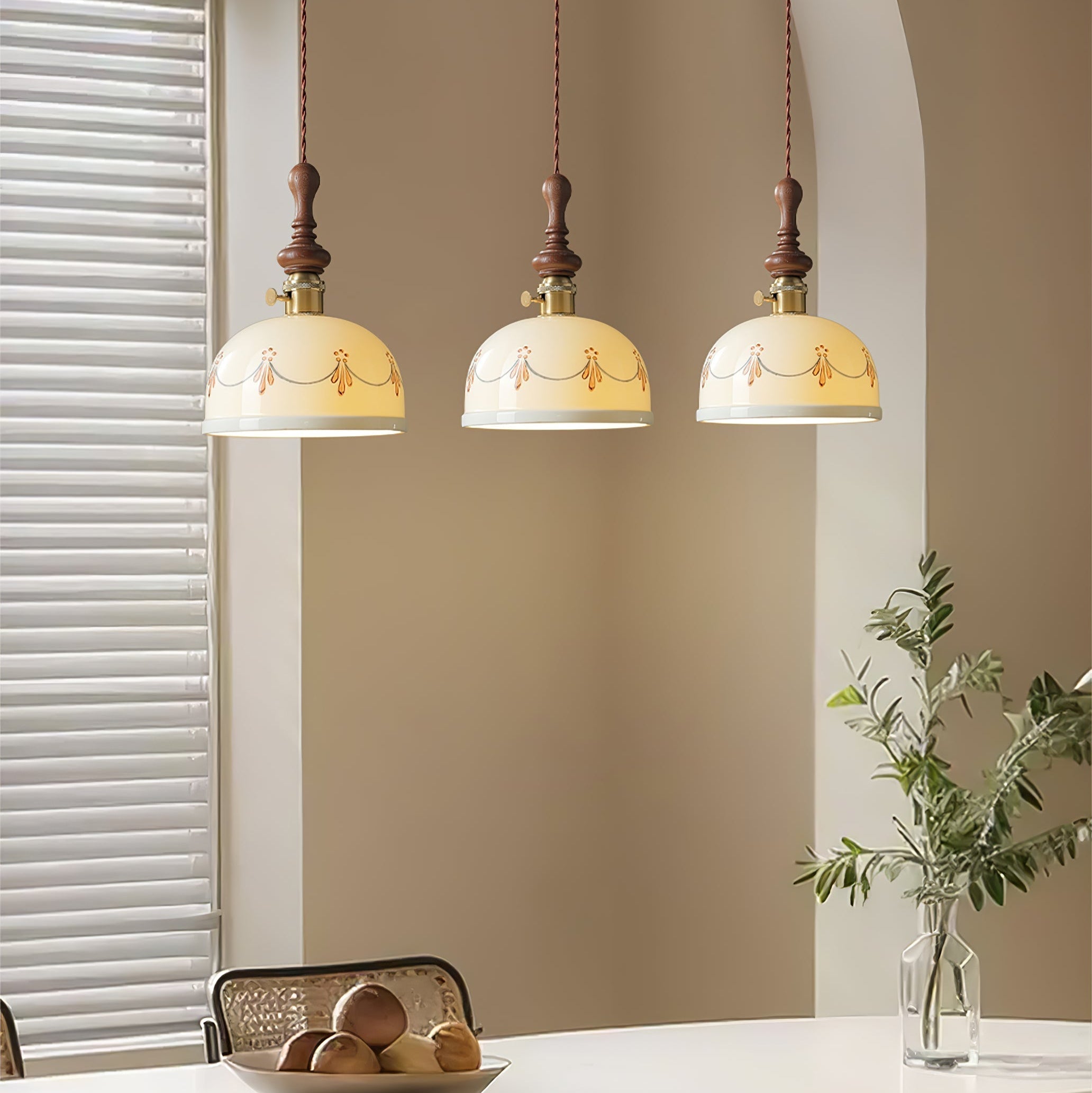 Ceraeyre Vintage Keramik Pendelleuchte-Letslighting