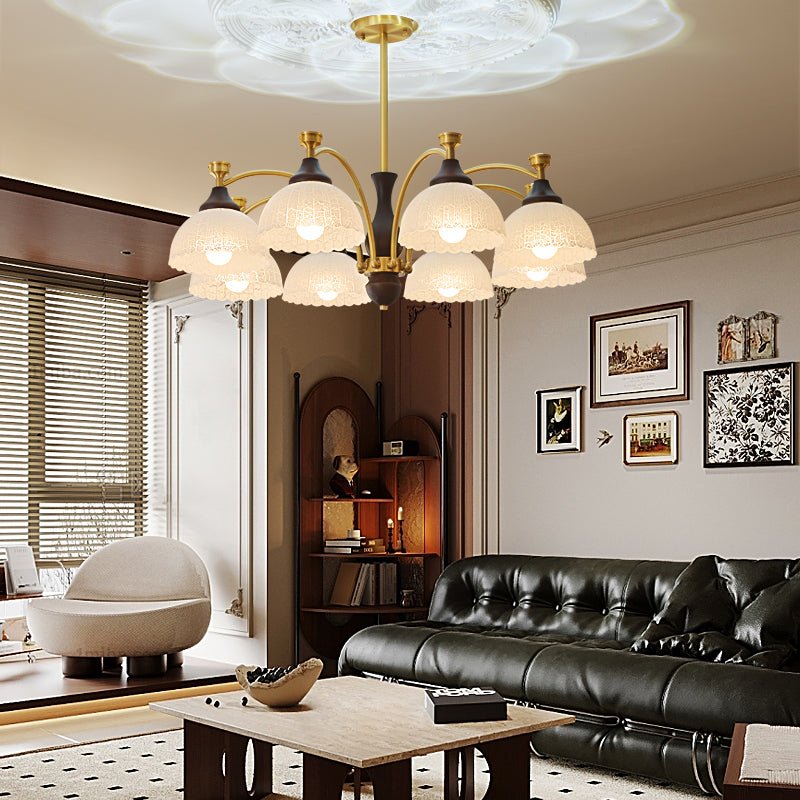 Avvynila Traditionelle Eleganz Vintage Messing Holz Kronleuchter-Letslighting