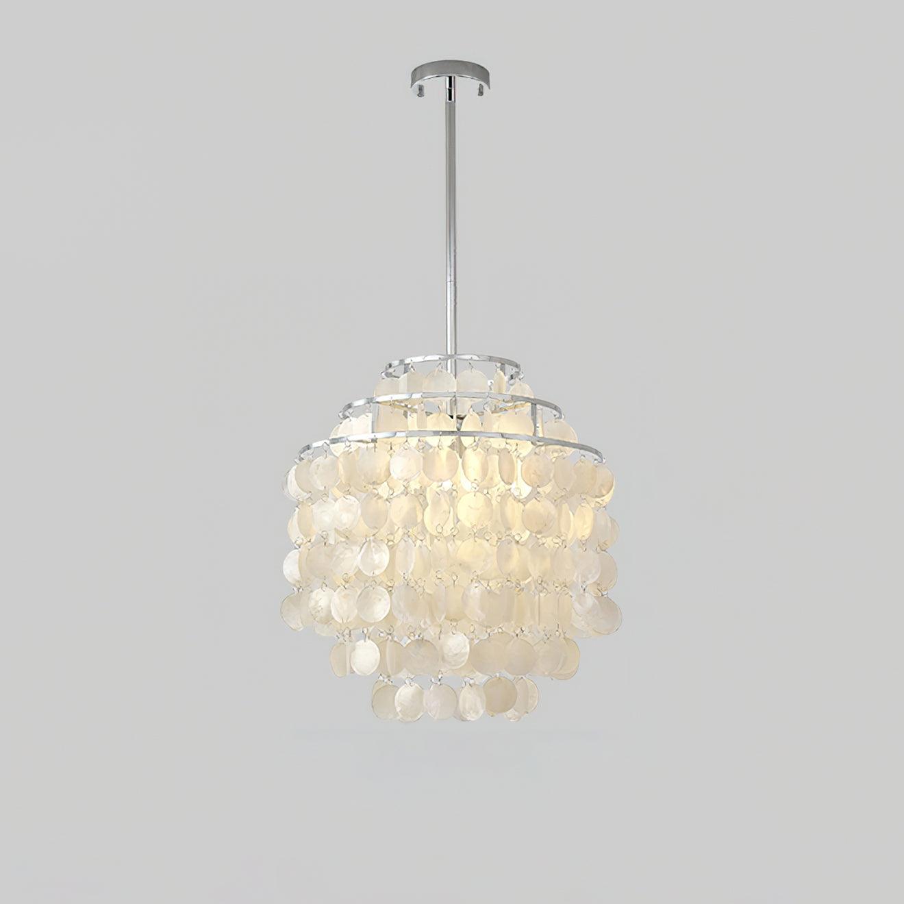 Lustra Pendelleuchte Runde Muschel Chrom-Letslighting