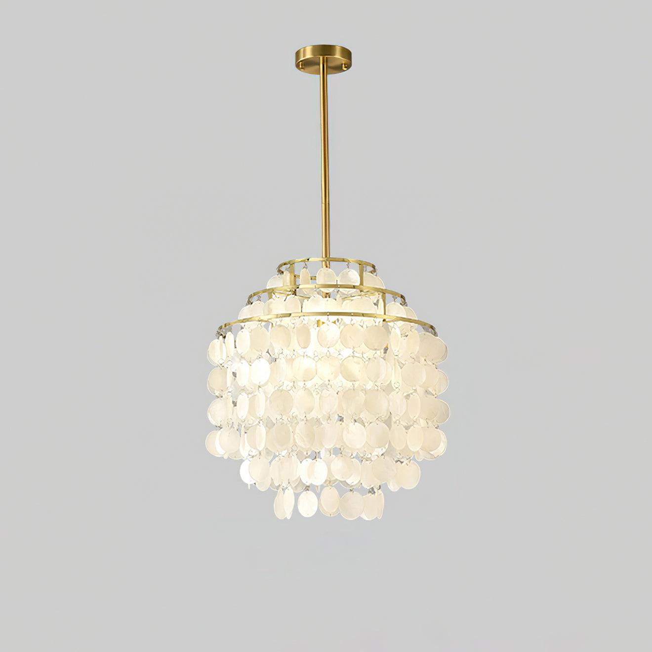 Lustra Pendelleuchte Runde Muschel Chrom-Letslighting