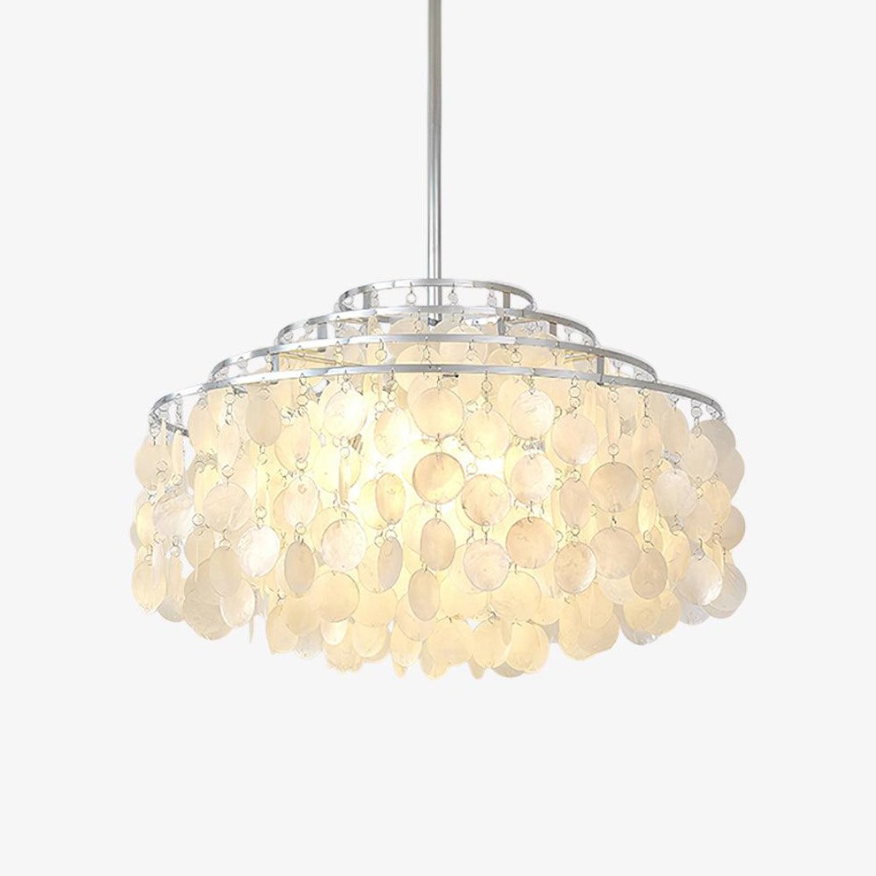 Lustra Pendelleuchte Runde Muschel Chrom-Letslighting