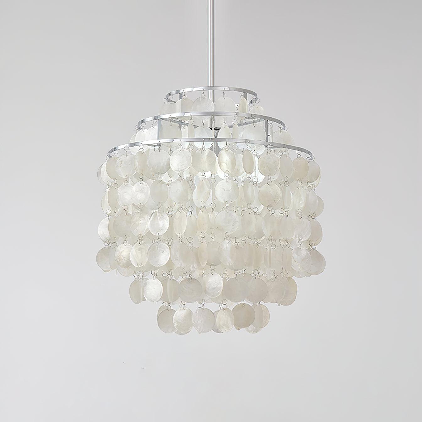 Lustra Pendelleuchte Runde Muschel Chrom-Letslighting