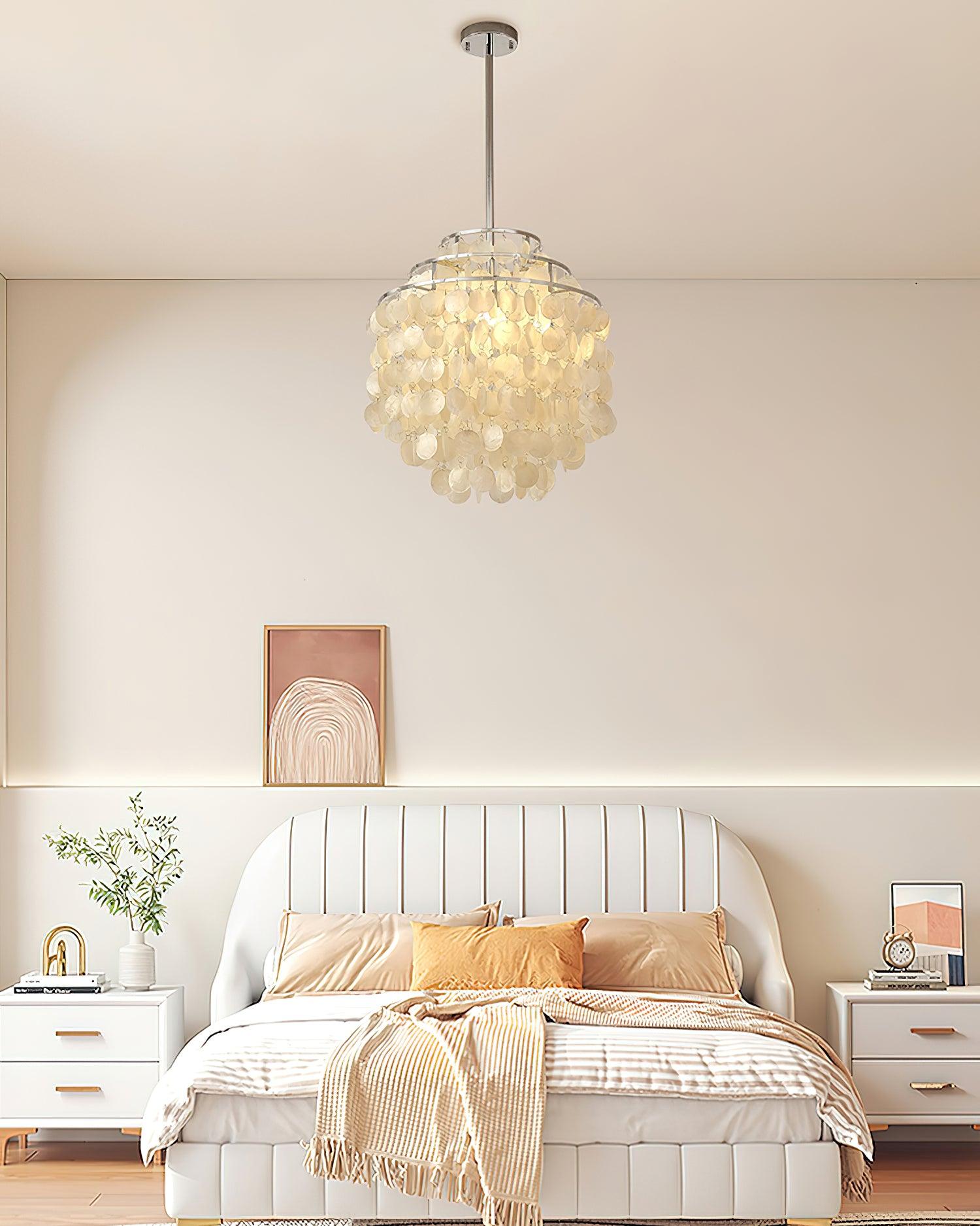 Lustra Pendelleuchte Runde Muschel Chrom-Letslighting