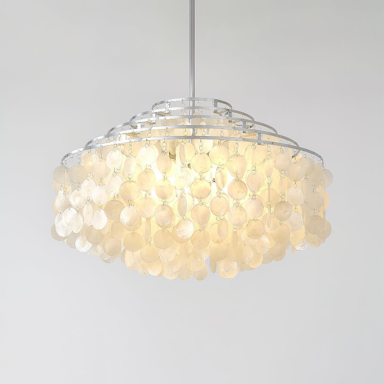 Lustra Pendelleuchte Runde Muschel Chrom-Letslighting