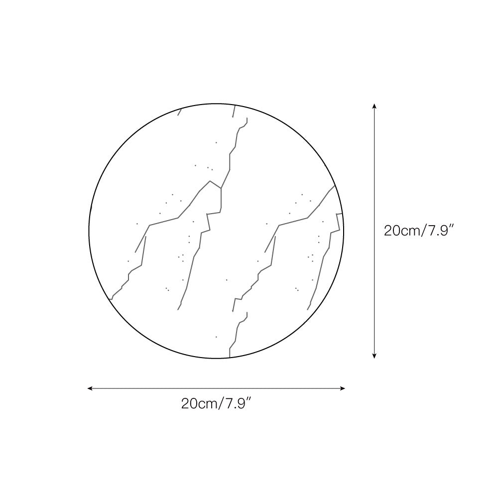 Vasilora Modern Minimalist Round White Marble Sconce Wall Lamp - Letslighting