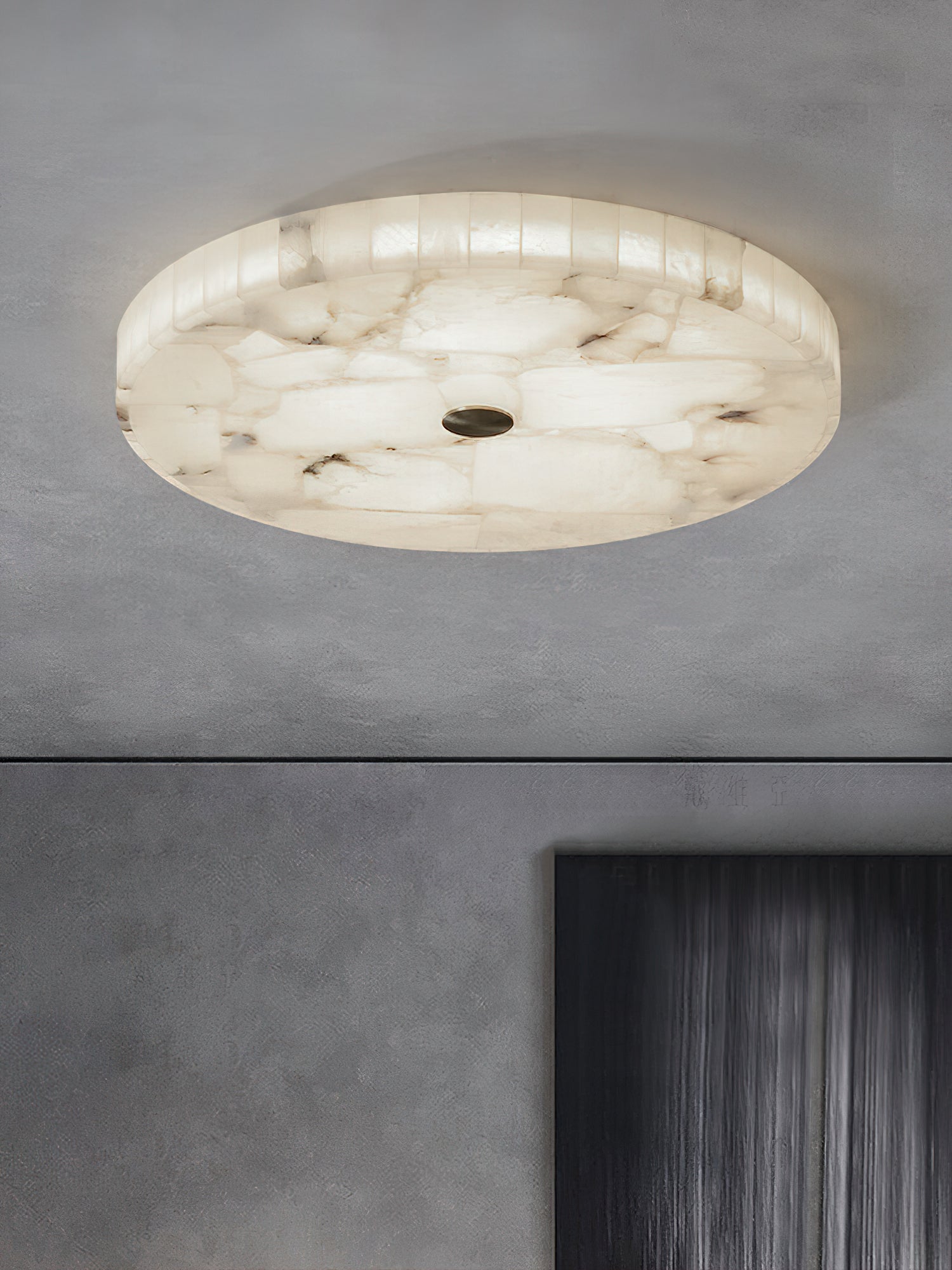 Vosilis Modern Minimalist Round Alabaster Ceiling Lamp - Letslighting