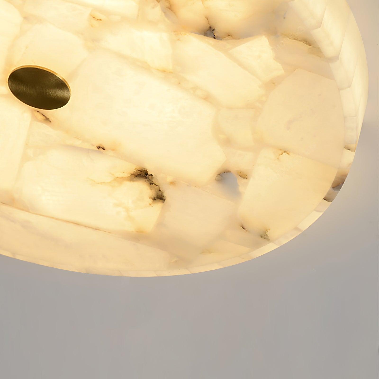 Delya Runde Alabaster-Deckenleuchte