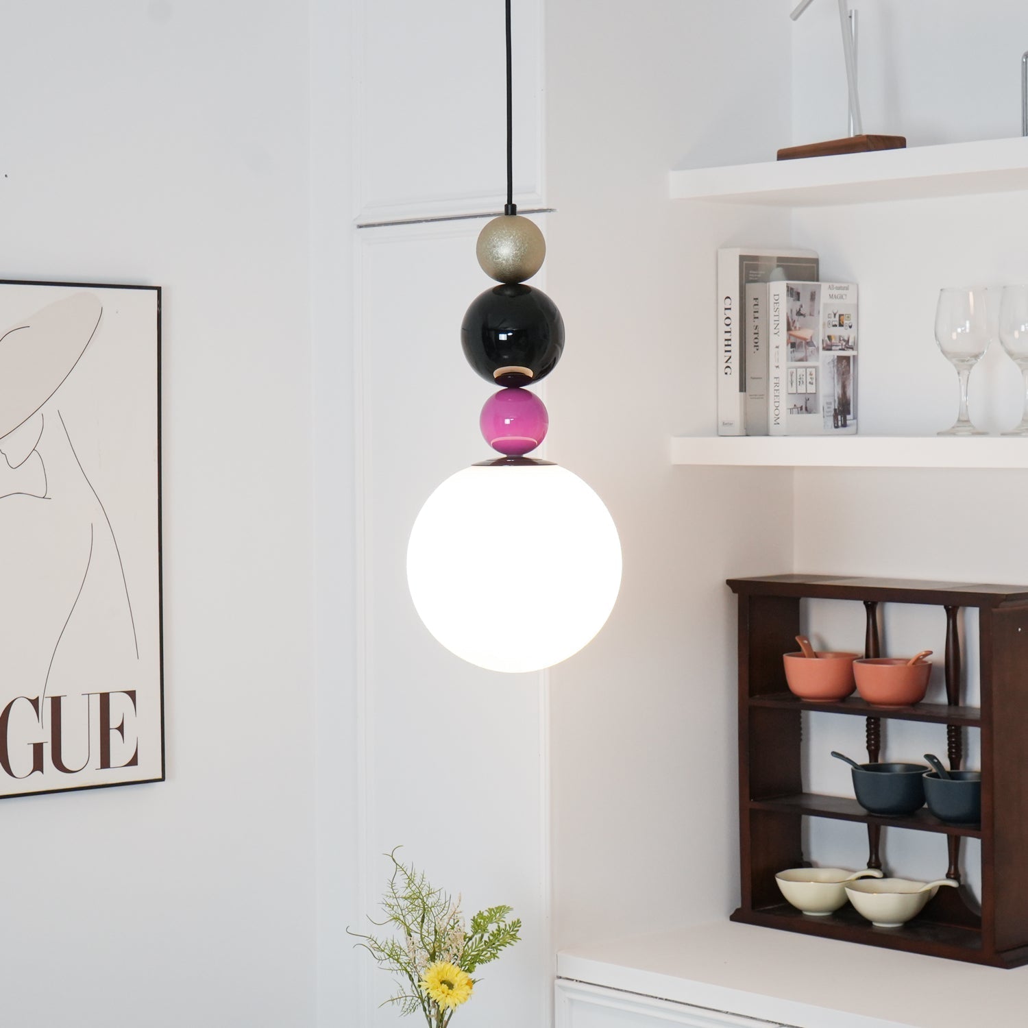 Eshaisra Nordic Art Stapelbare Glas-Pendelleuchte-Letslighting