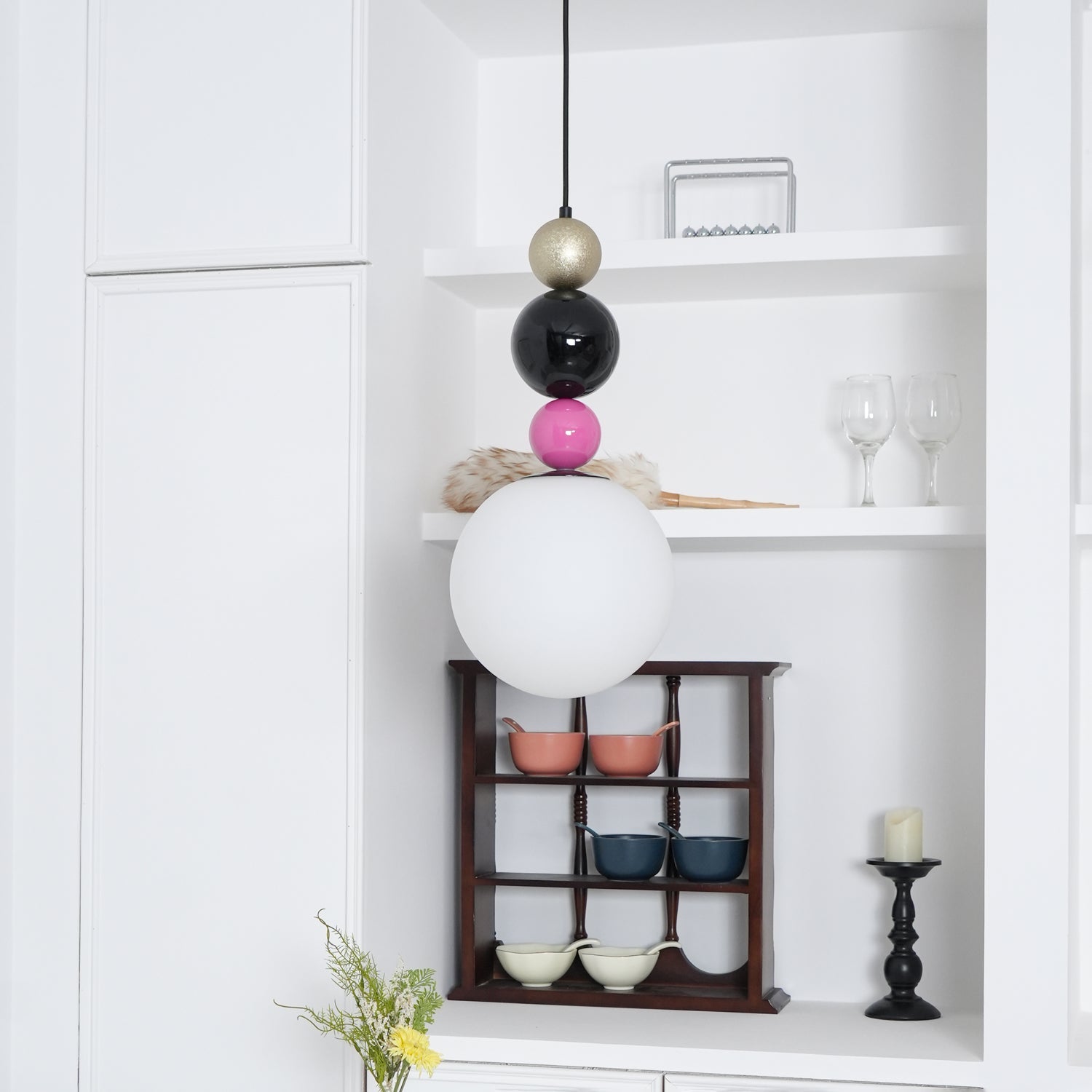 Eshaisra Nordic Art Stapelbare Glas-Pendelleuchte-Letslighting
