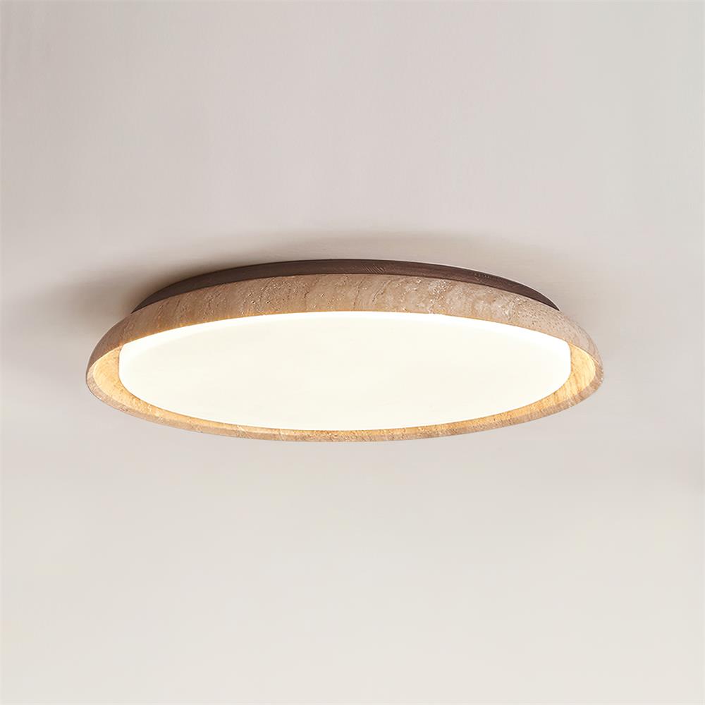 Halo Runde Travertin-Deckenleuchte-Letslighting