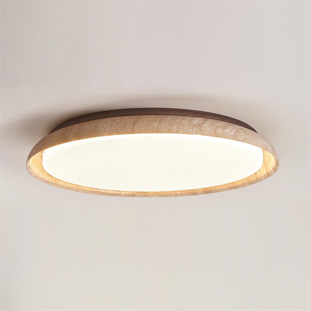 Halo Runde Travertin-Deckenleuchte-Letslighting