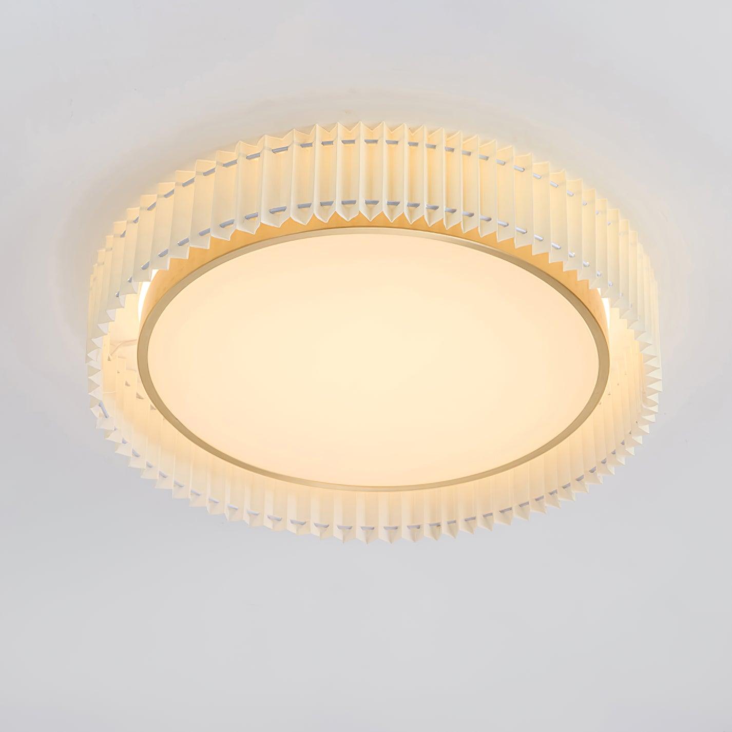 Corinila Rund Gefeilt Stoff Deckenleuchte-Letslighting