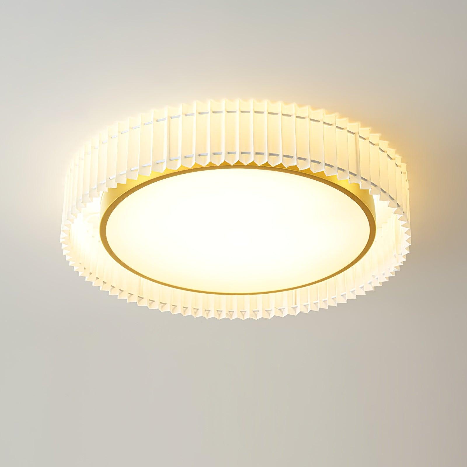 Corinila Rund Gefeilt Stoff Deckenleuchte-Letslighting