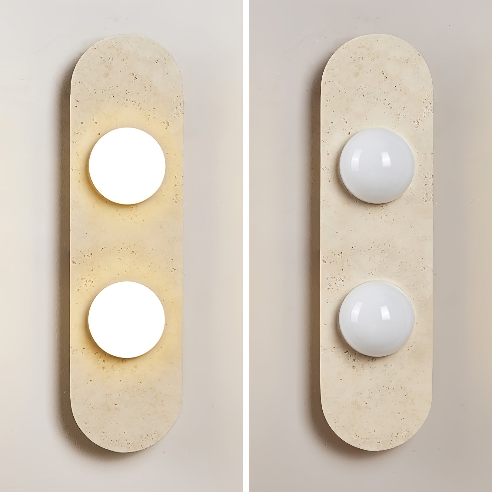 Zasoliel Minimalist Travertine Wall Light - Neutralighting