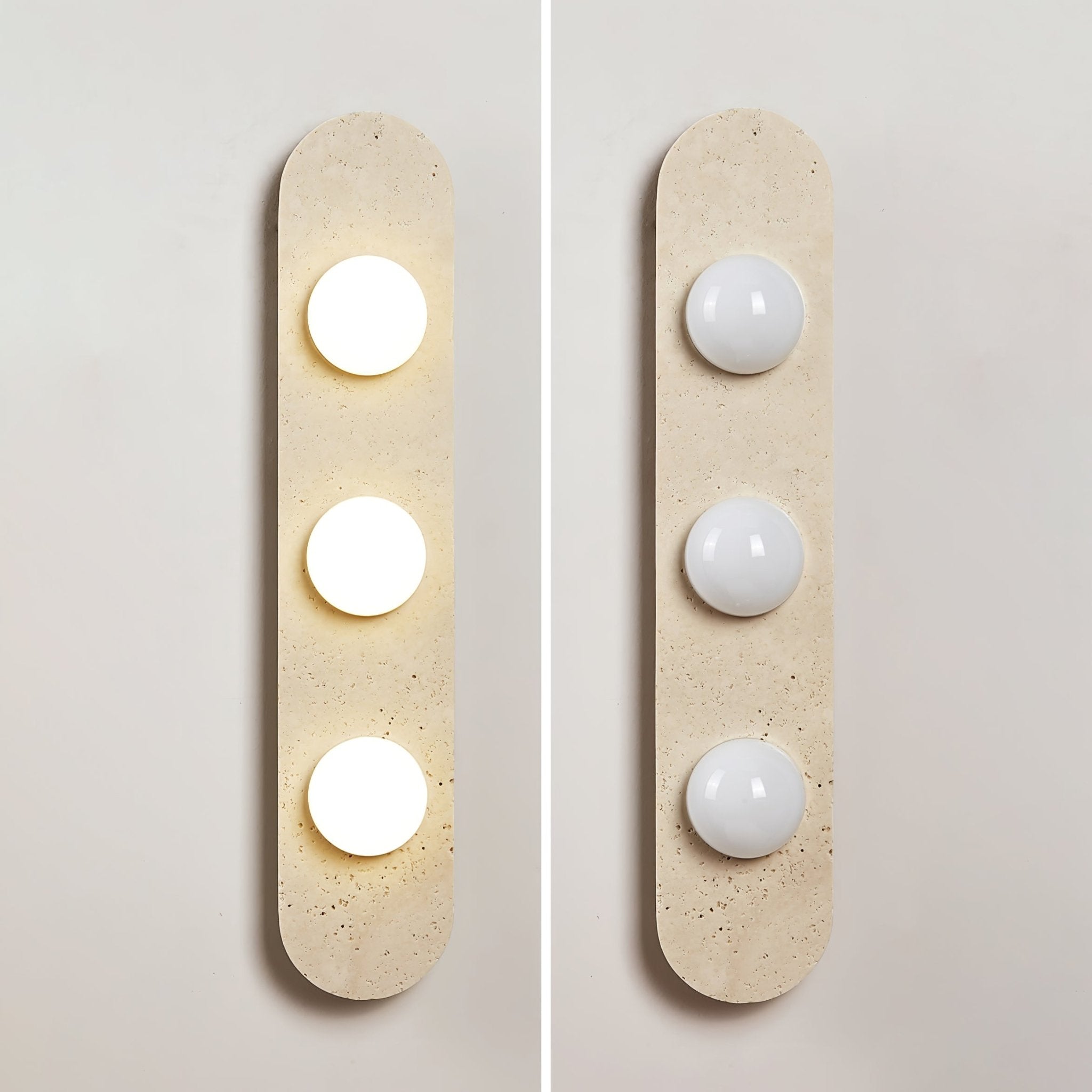 Zasoliel Minimalist Travertine Wall Light - Neutralighting