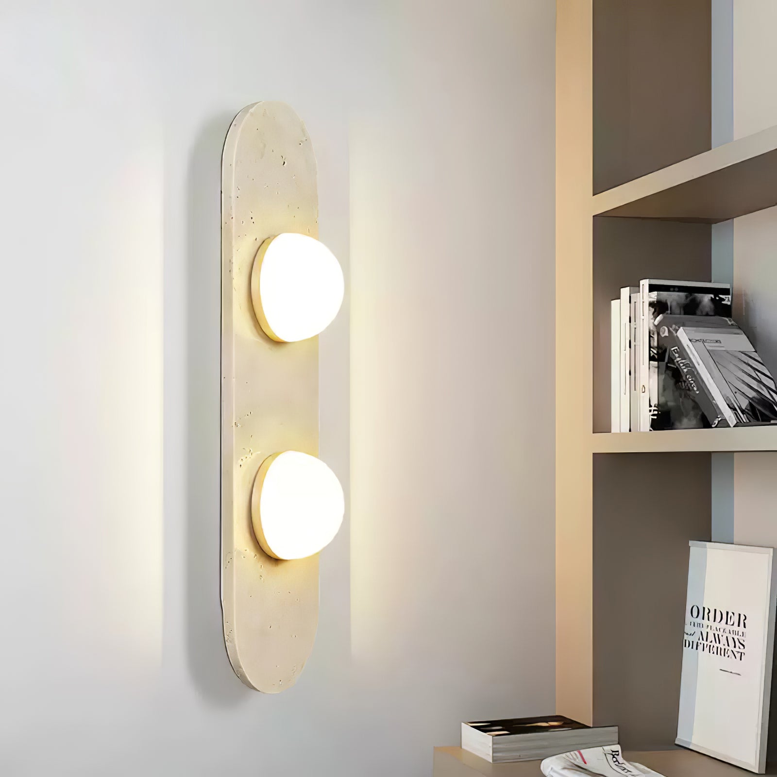 Zasoliel Minimalist Travertine Wall Light - Neutralighting
