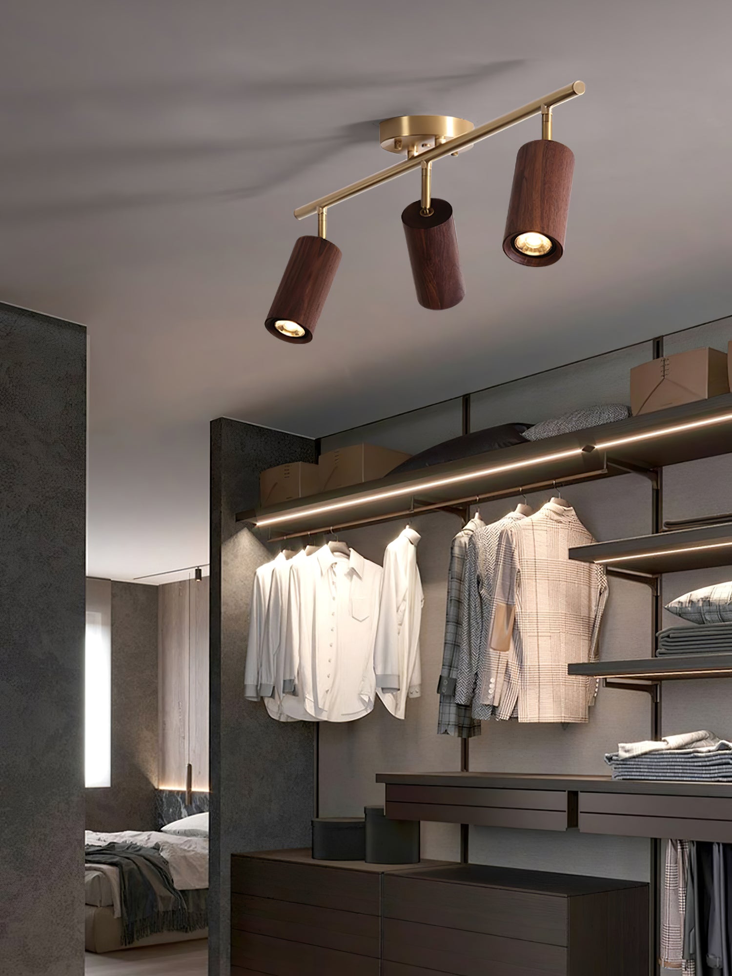Usolila Modern Minimalist Wood Ceiling Light-Letslighting