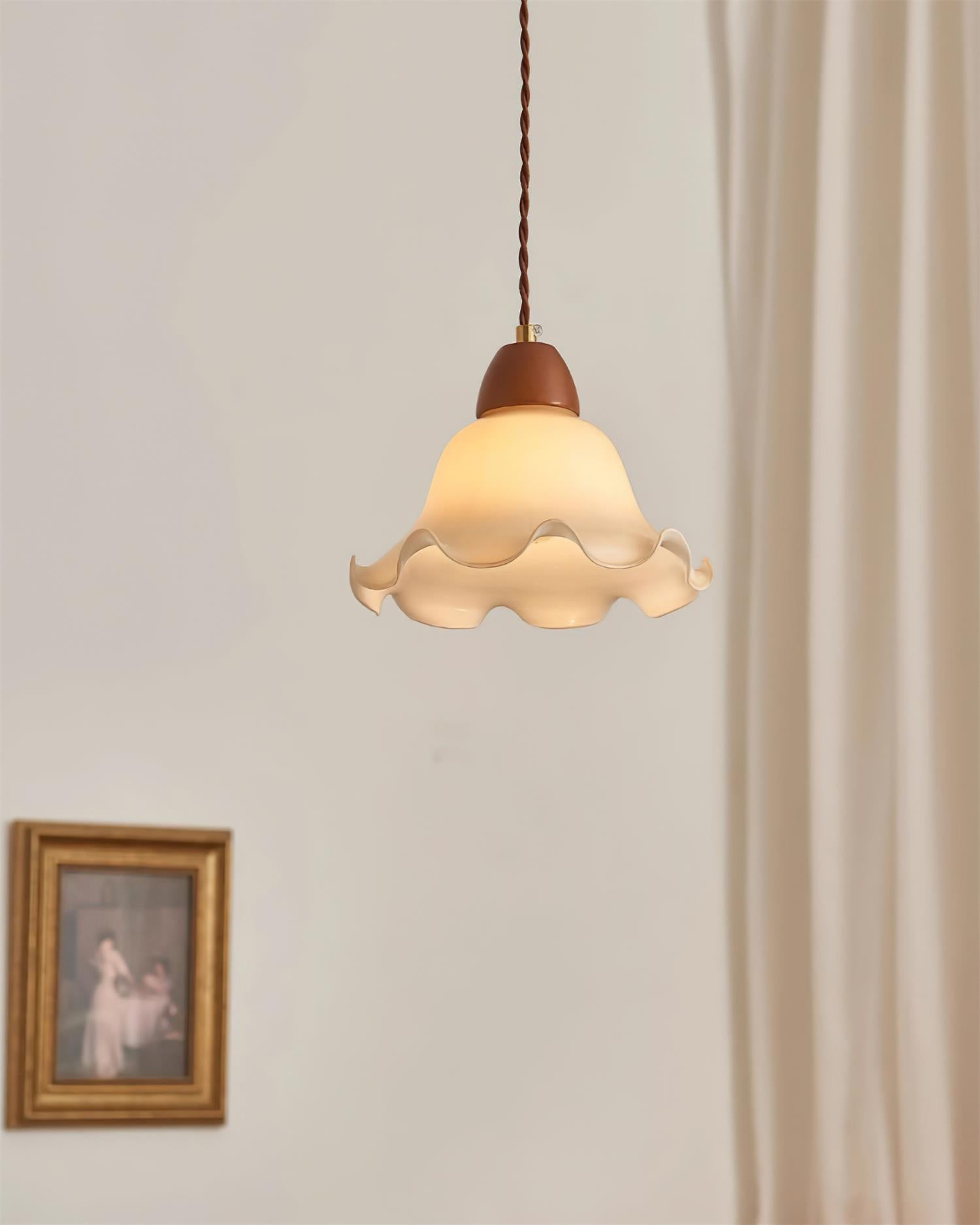 Glyna Pendelleuchte Vintage Gewelltes Glas-Letslighting