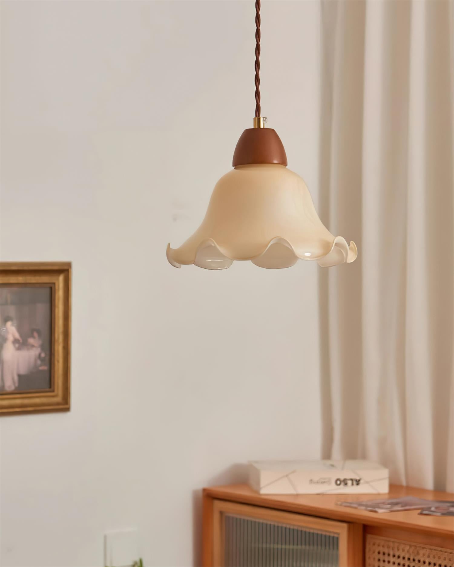 Glyna Pendelleuchte Vintage Gewelltes Glas-Letslighting