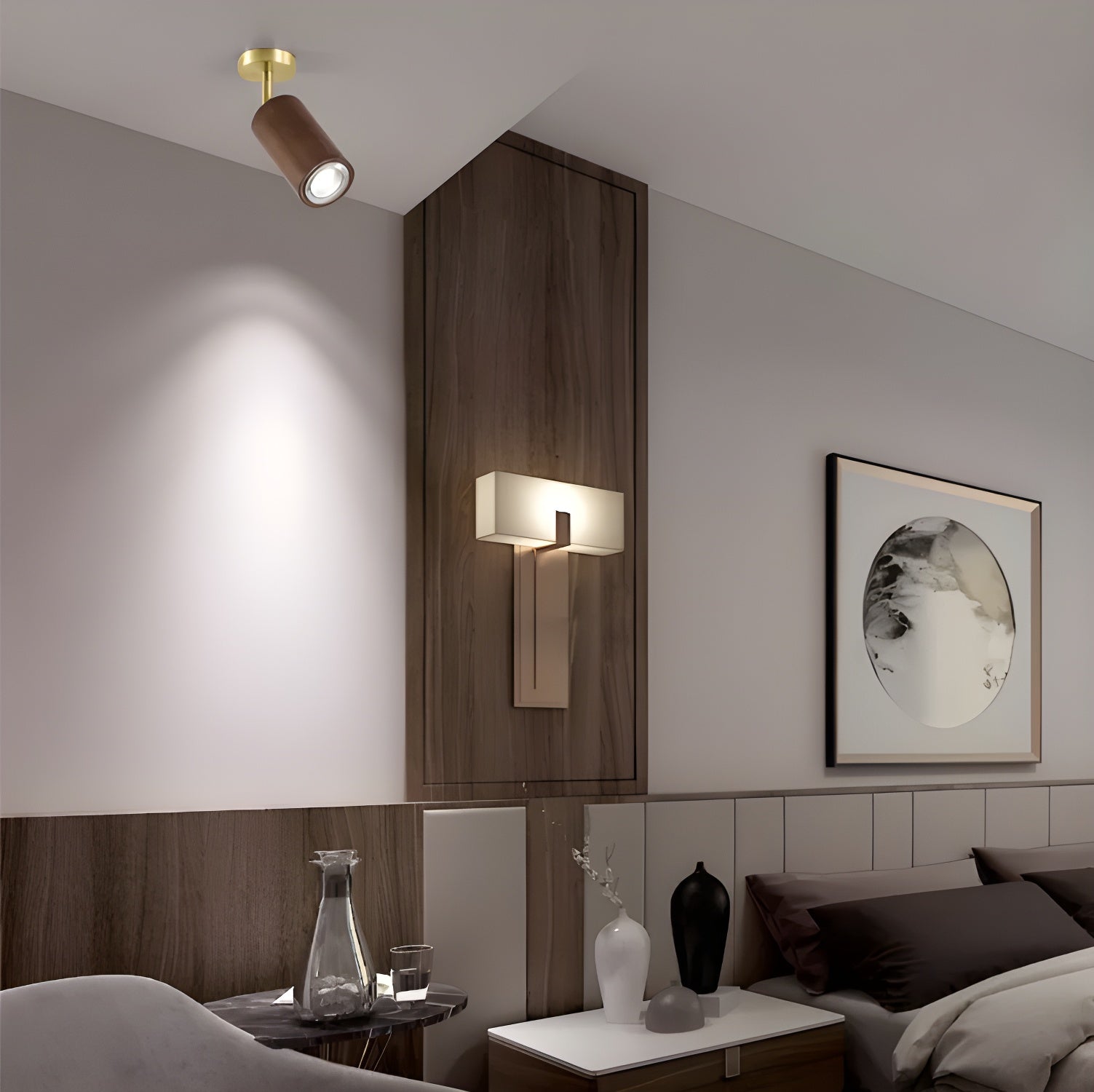 Usolila Modern Minimalist Wood Ceiling Light-Letslighting